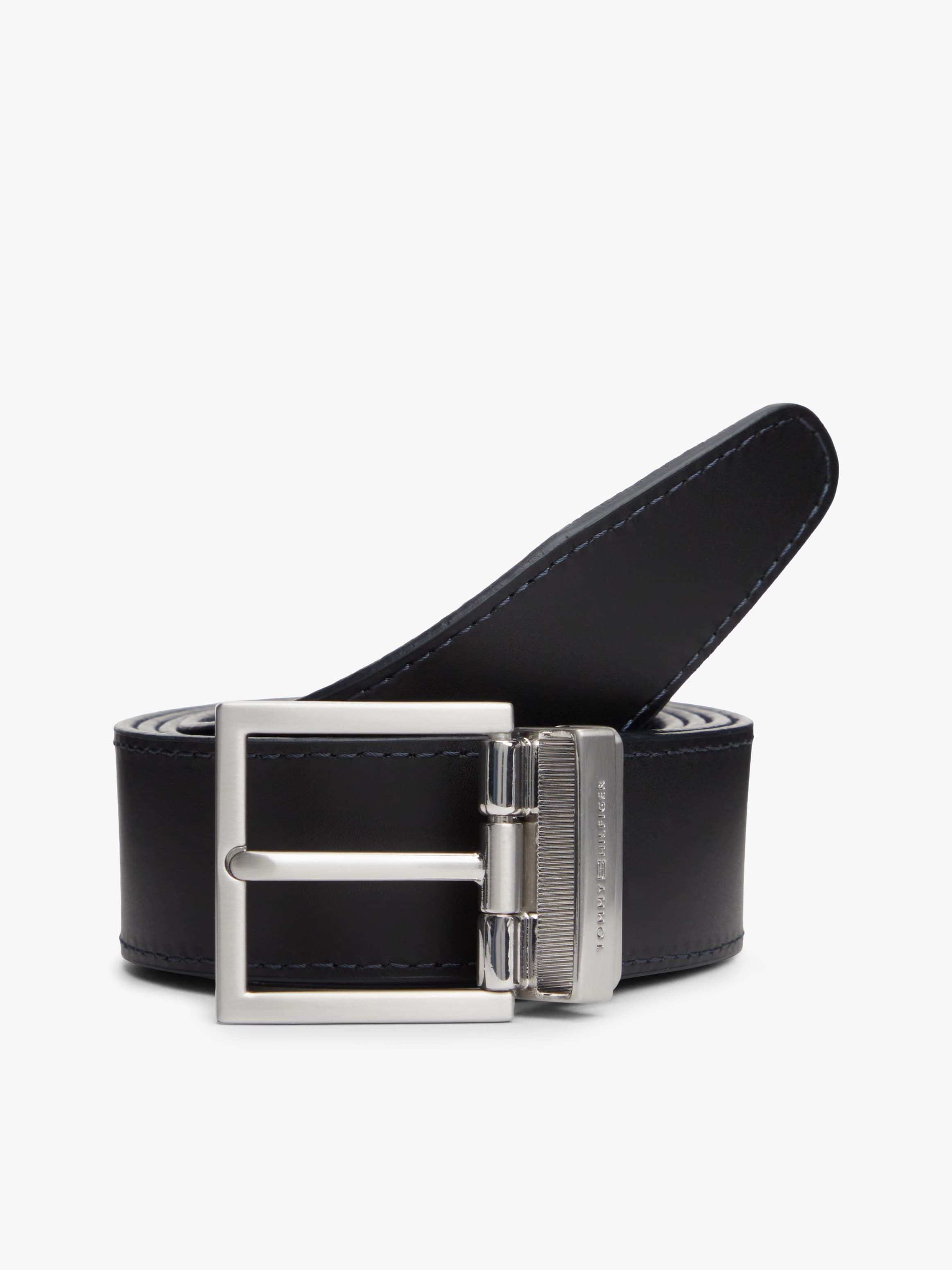 Reversible Square Buckle Leather Belt
