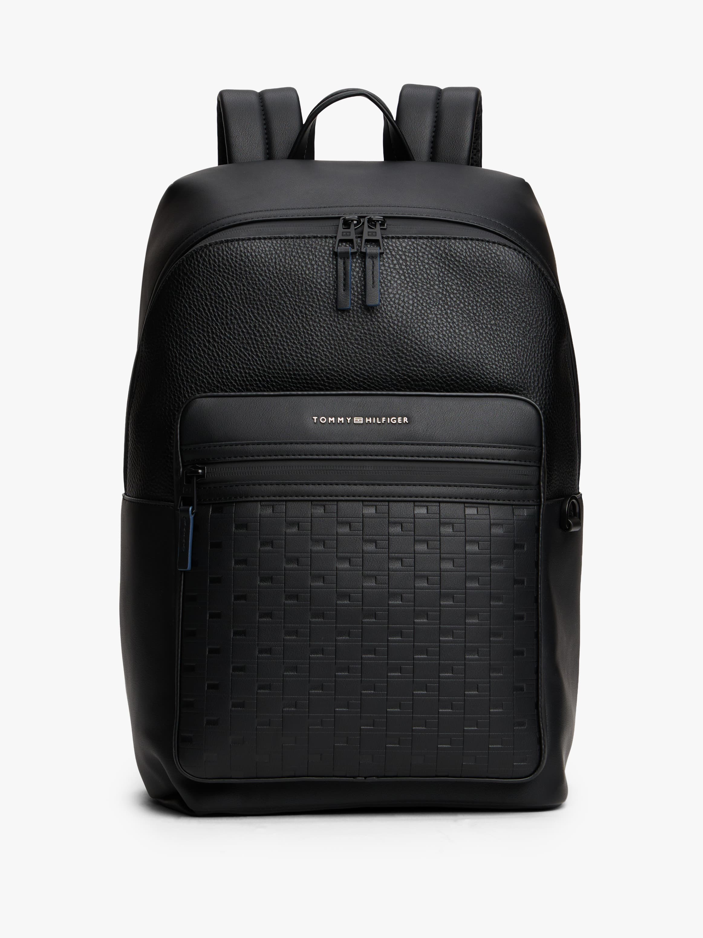 Modern Repeat Flag Mixed Texture Backpack