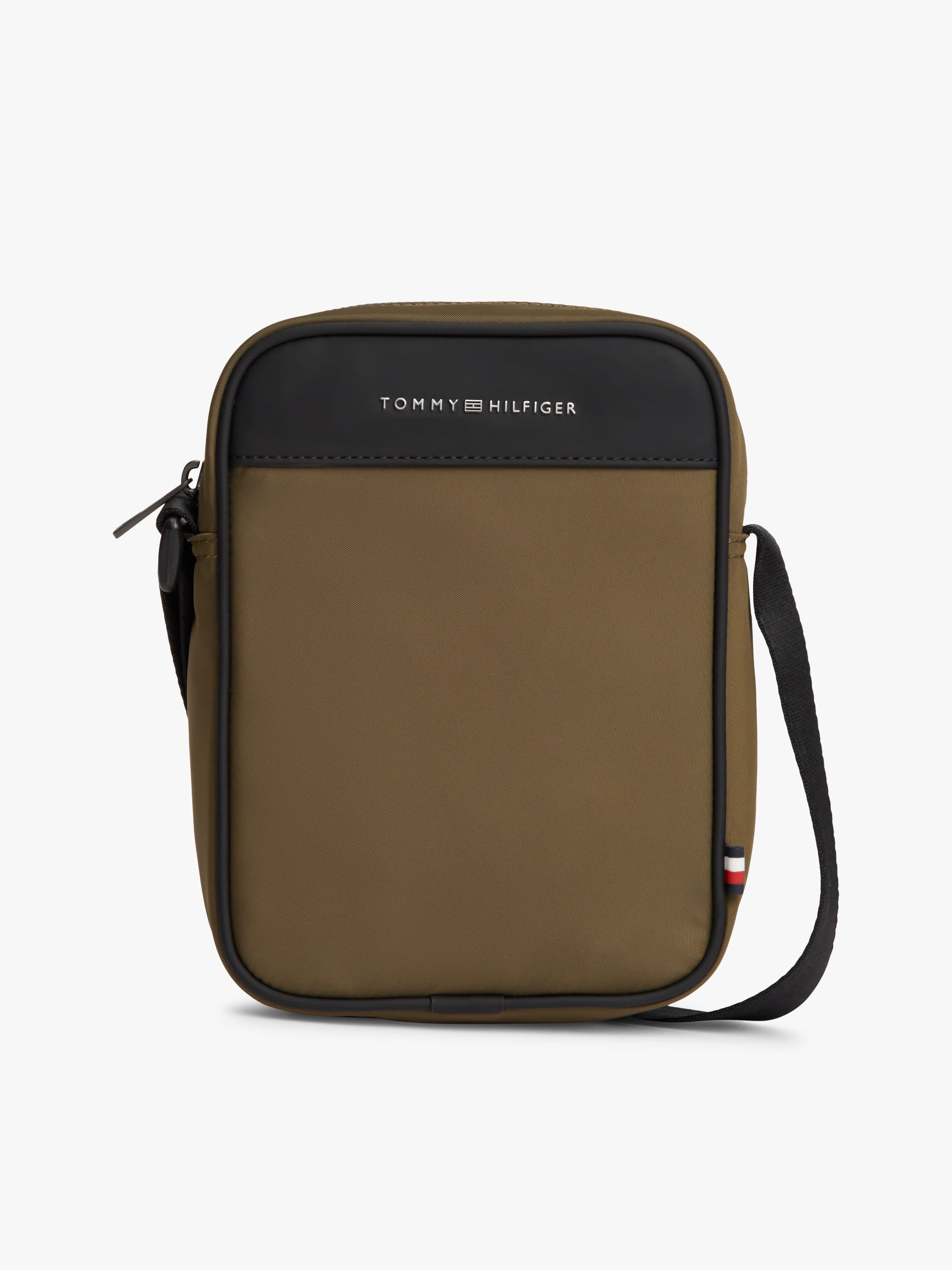 Metal Logo Crossbody Reporter Bag