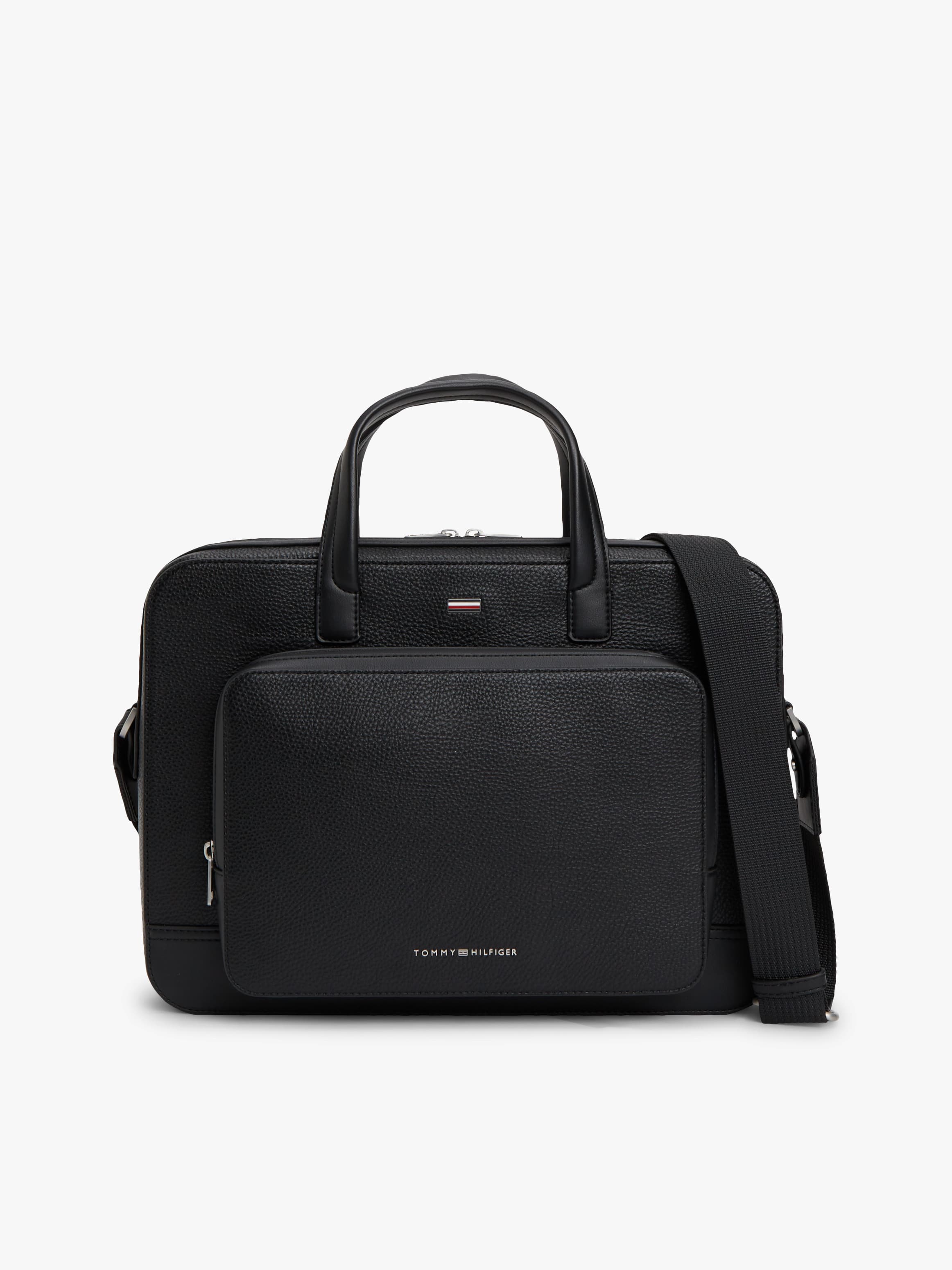 Pebble Grain Logo Hardware Laptop Bag