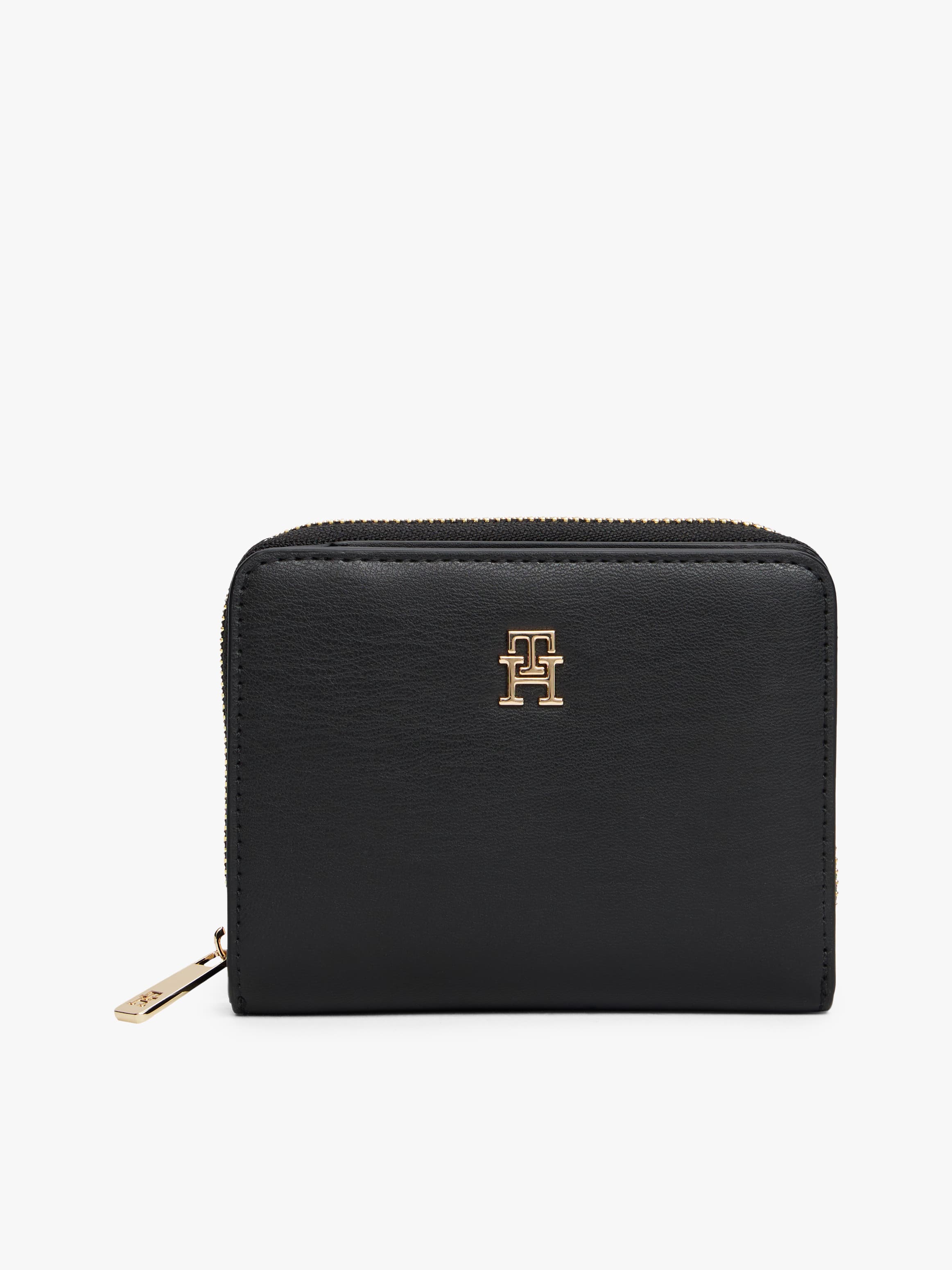 TH Monogram Zip-Around Flap Wallet