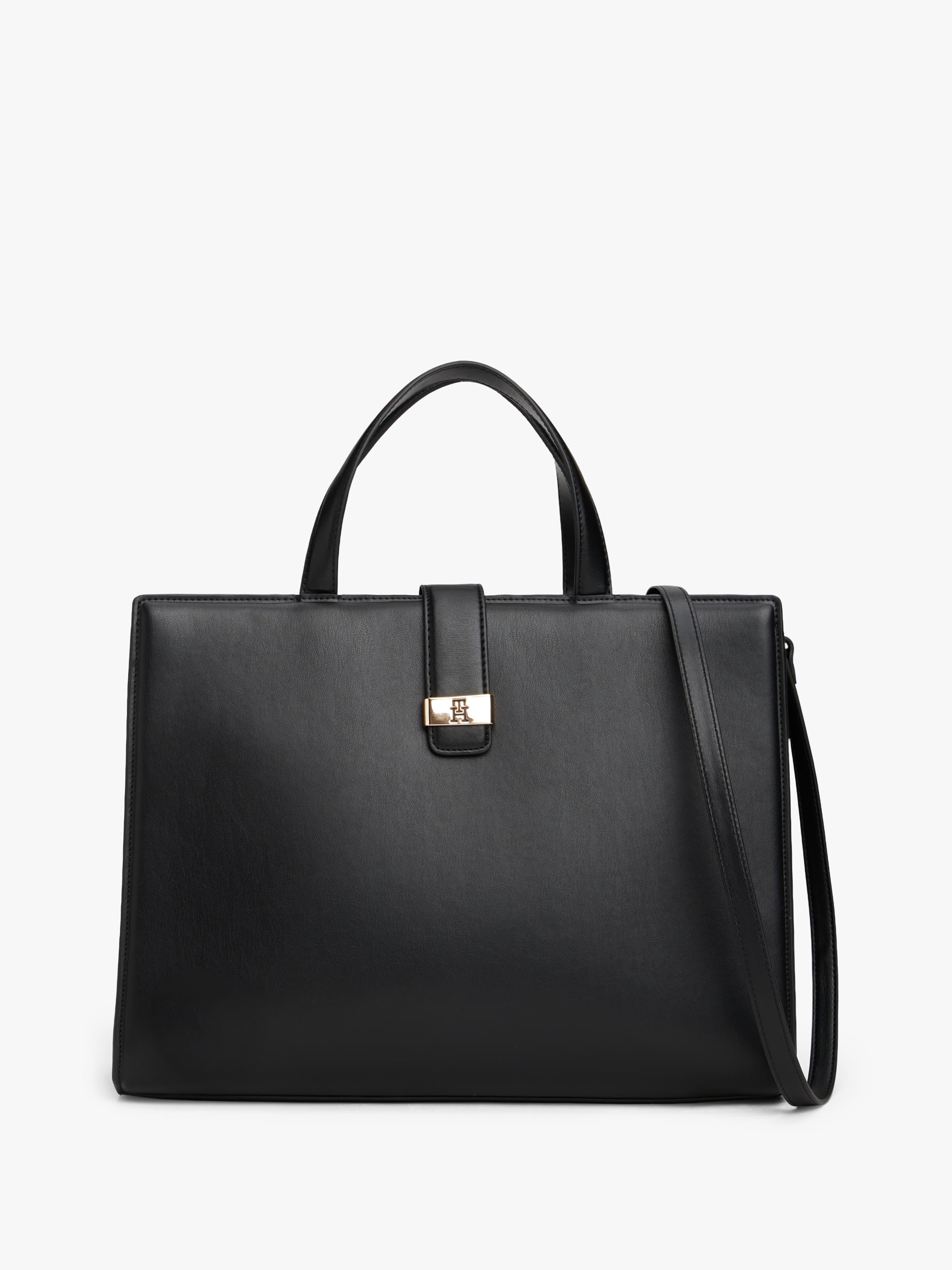 Heritage TH Monogram Plaque Satchel Bag
