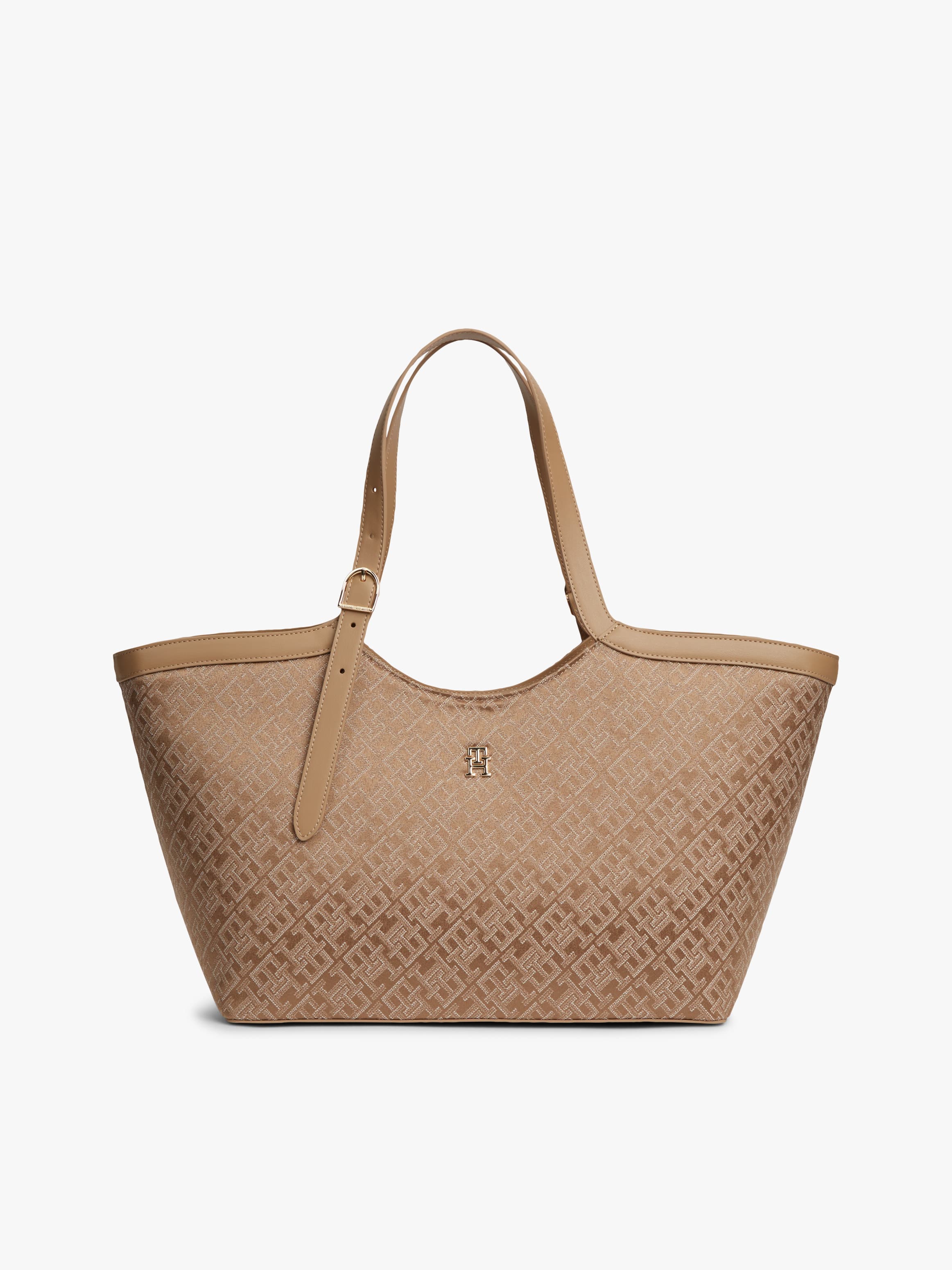 TH Monogram Jacquard Tote Bag
