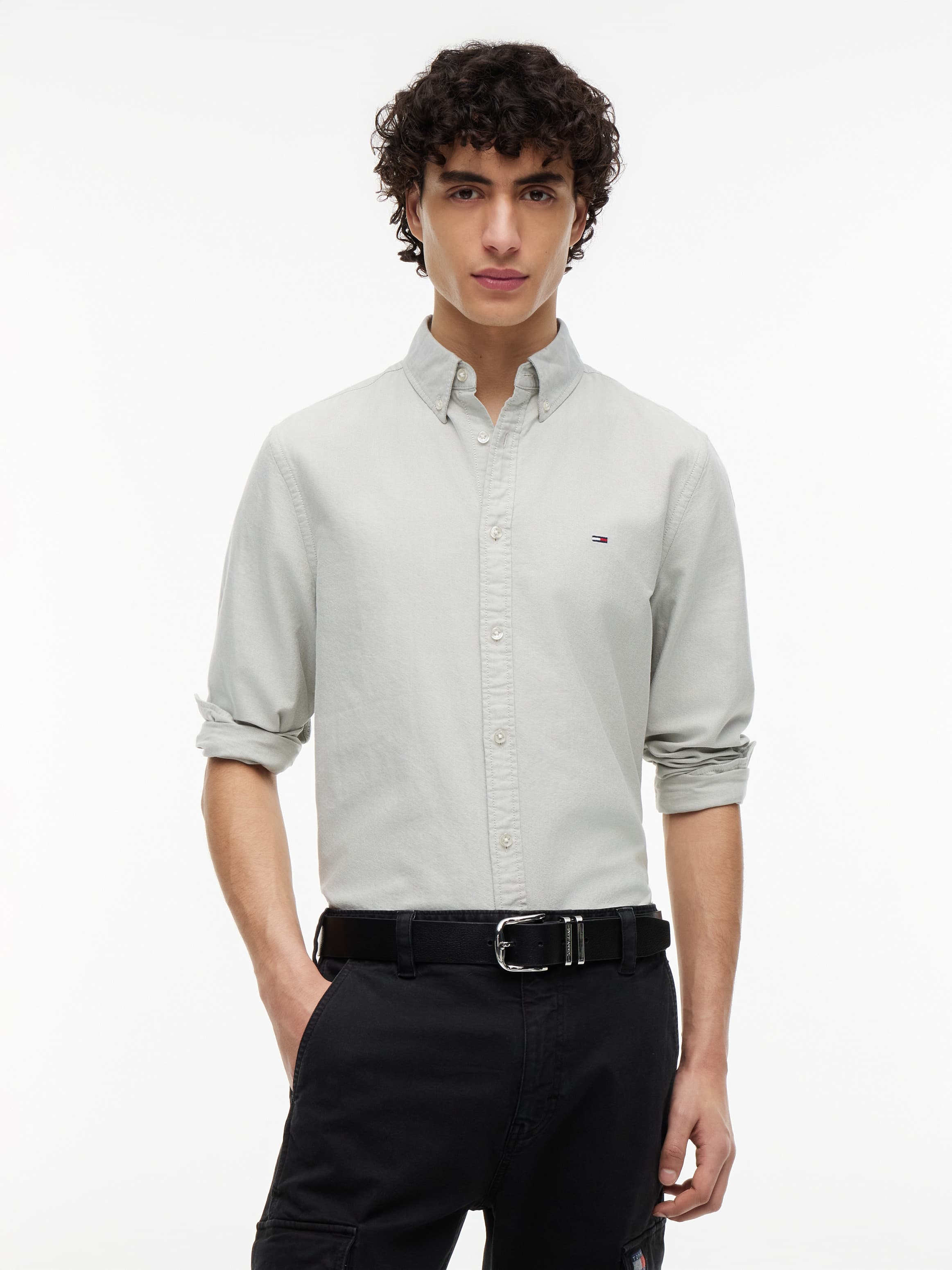 Regular Fit Flag Embroidery Oxford Shirt