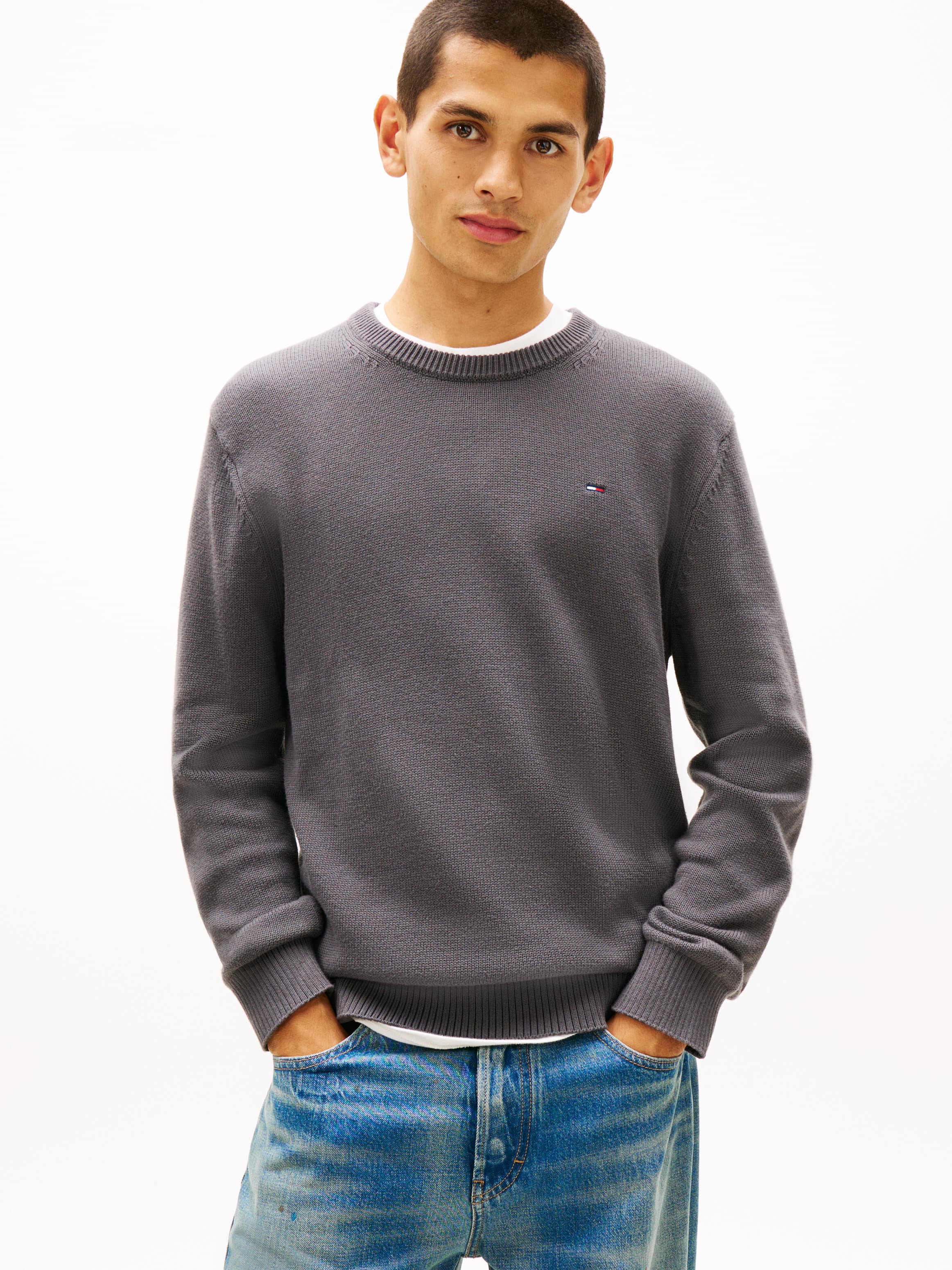 Crew Neck Slim Jumper