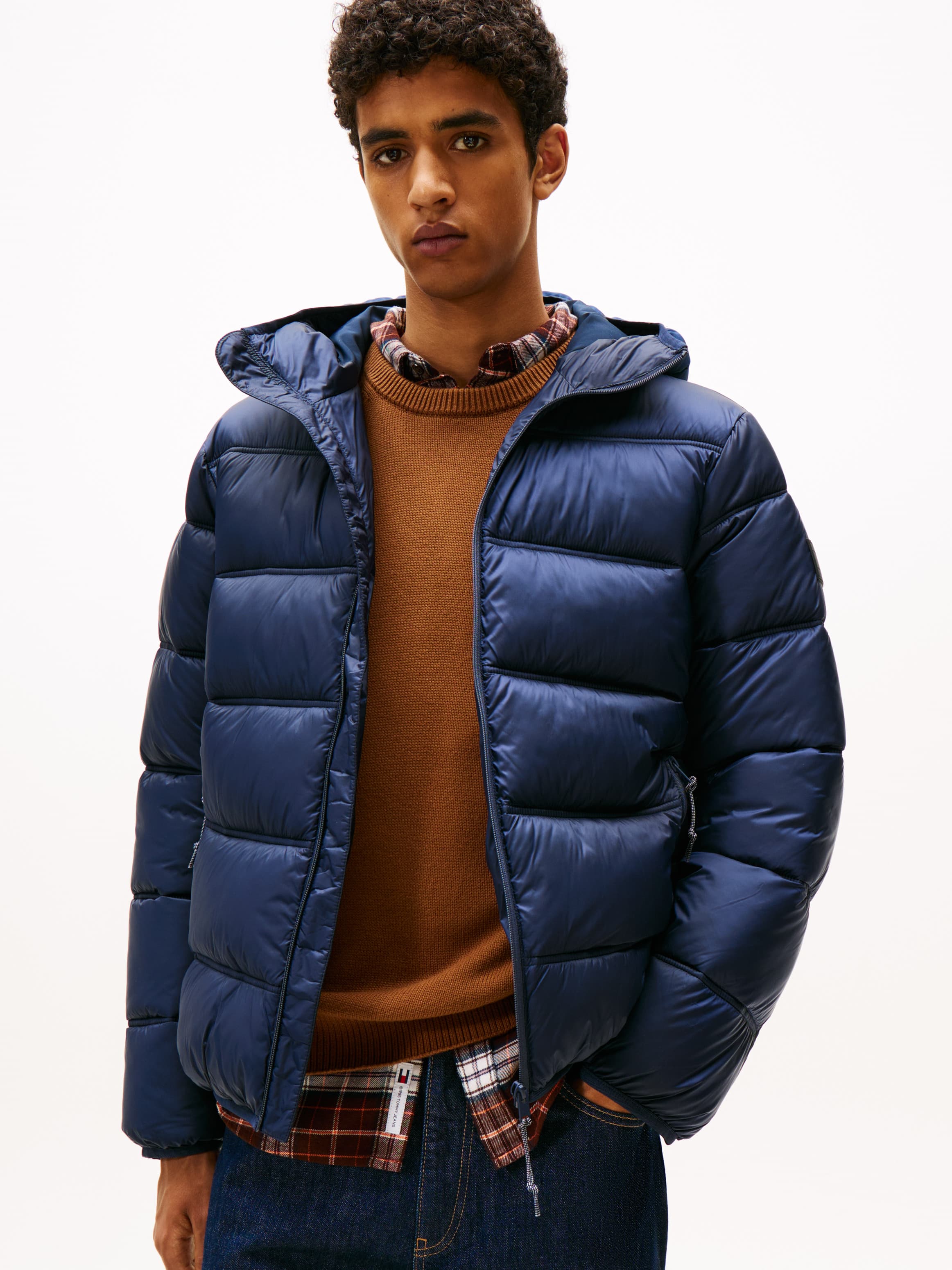 Tonal Logo Hooded Puffer Jacket