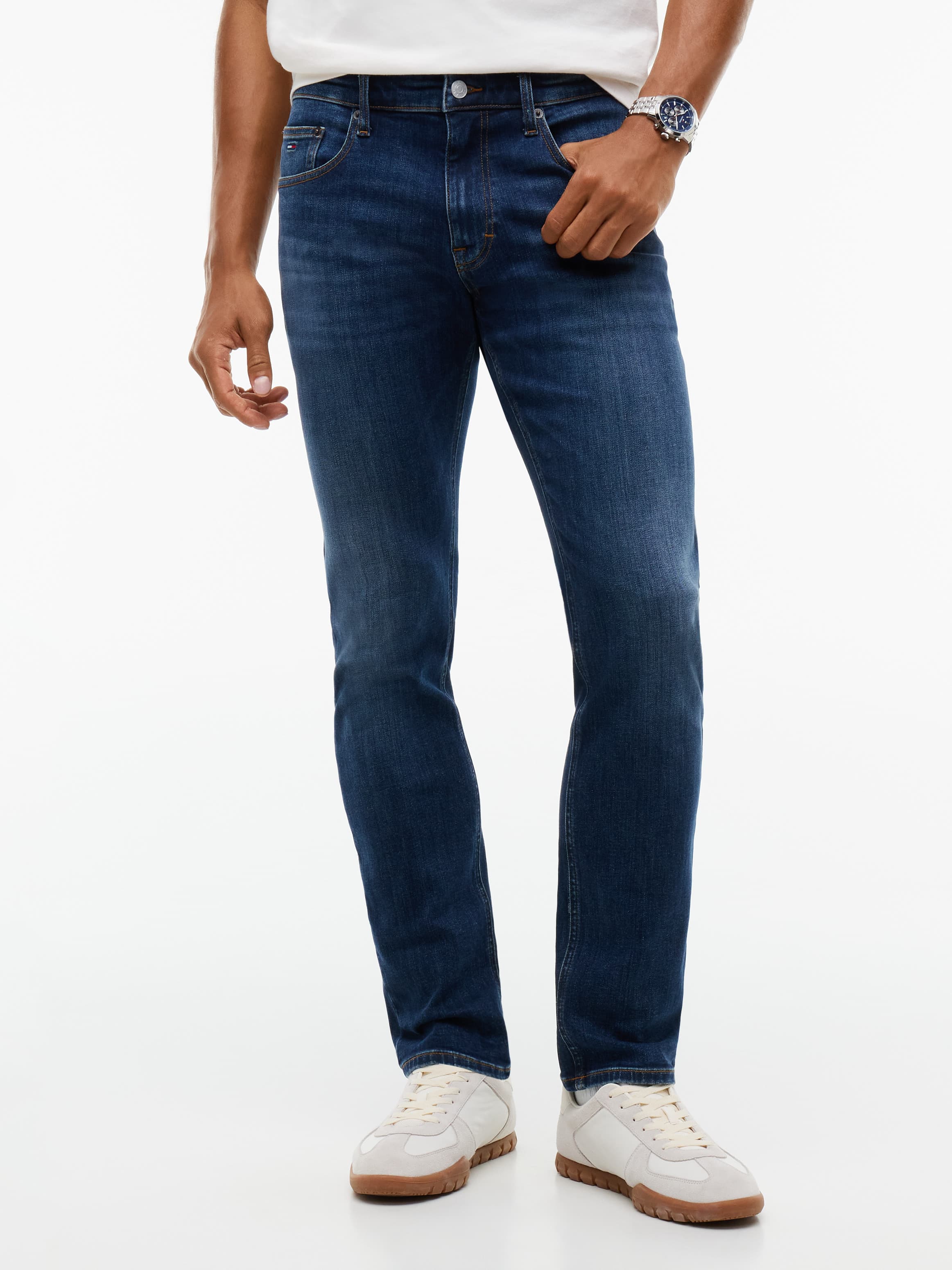 Scanton Slim Faded Whiskered Jeans