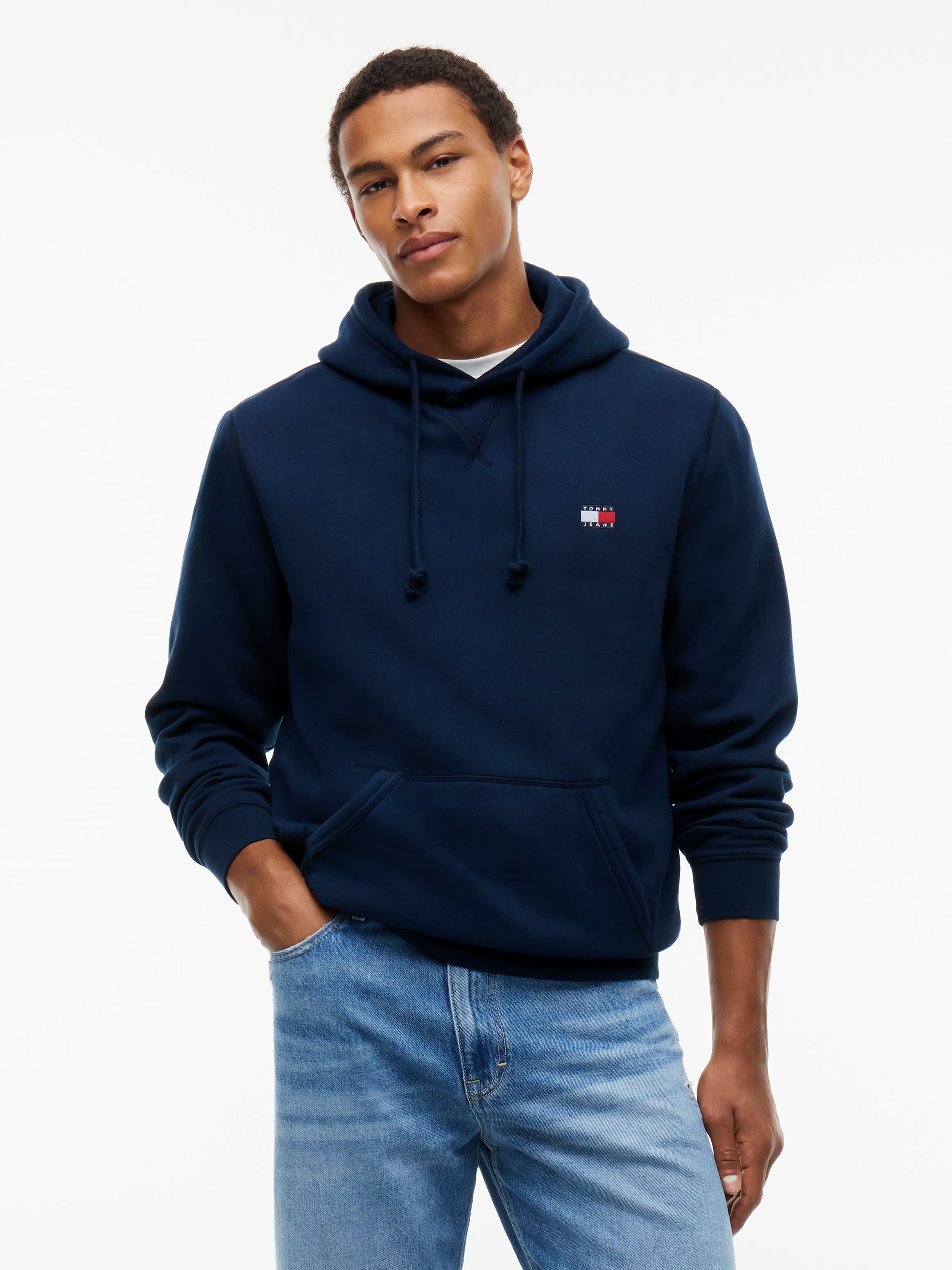 Badge Fleece Drawstring Hoody