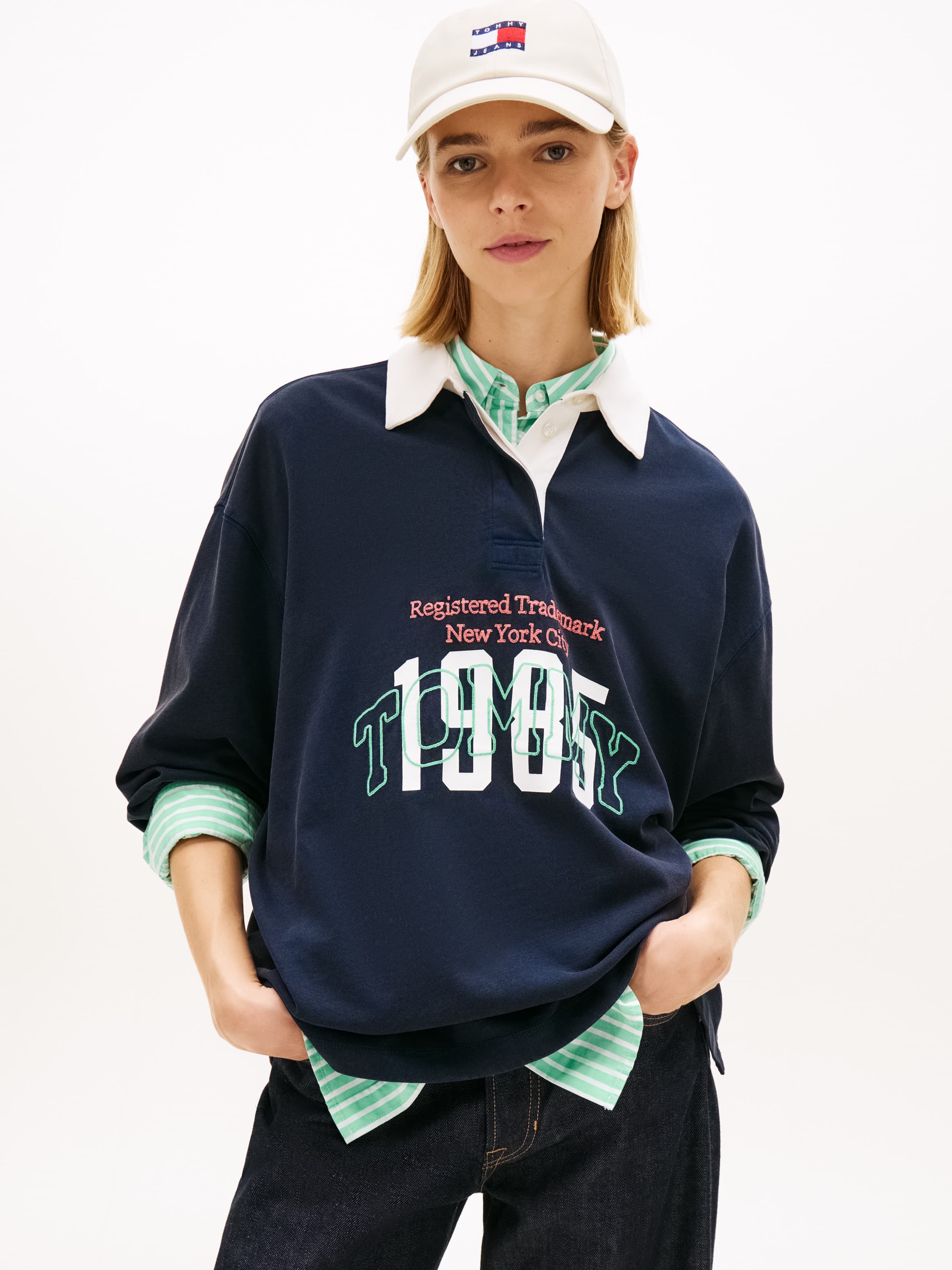 Logo Embroidery Jersey Oversized Rugby Shirt