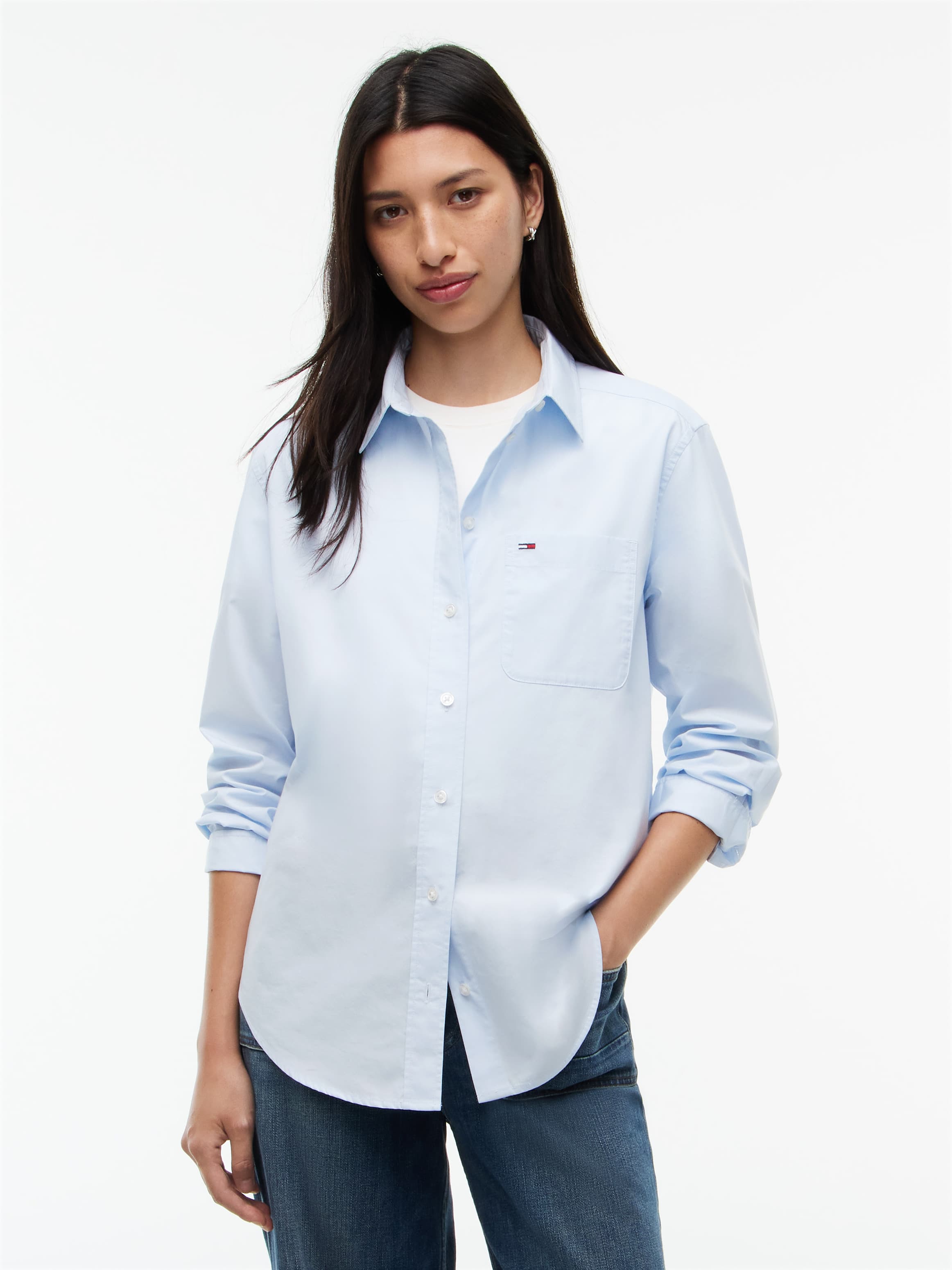 Relaxed Fit Yarn Dyed Poplin Shirt