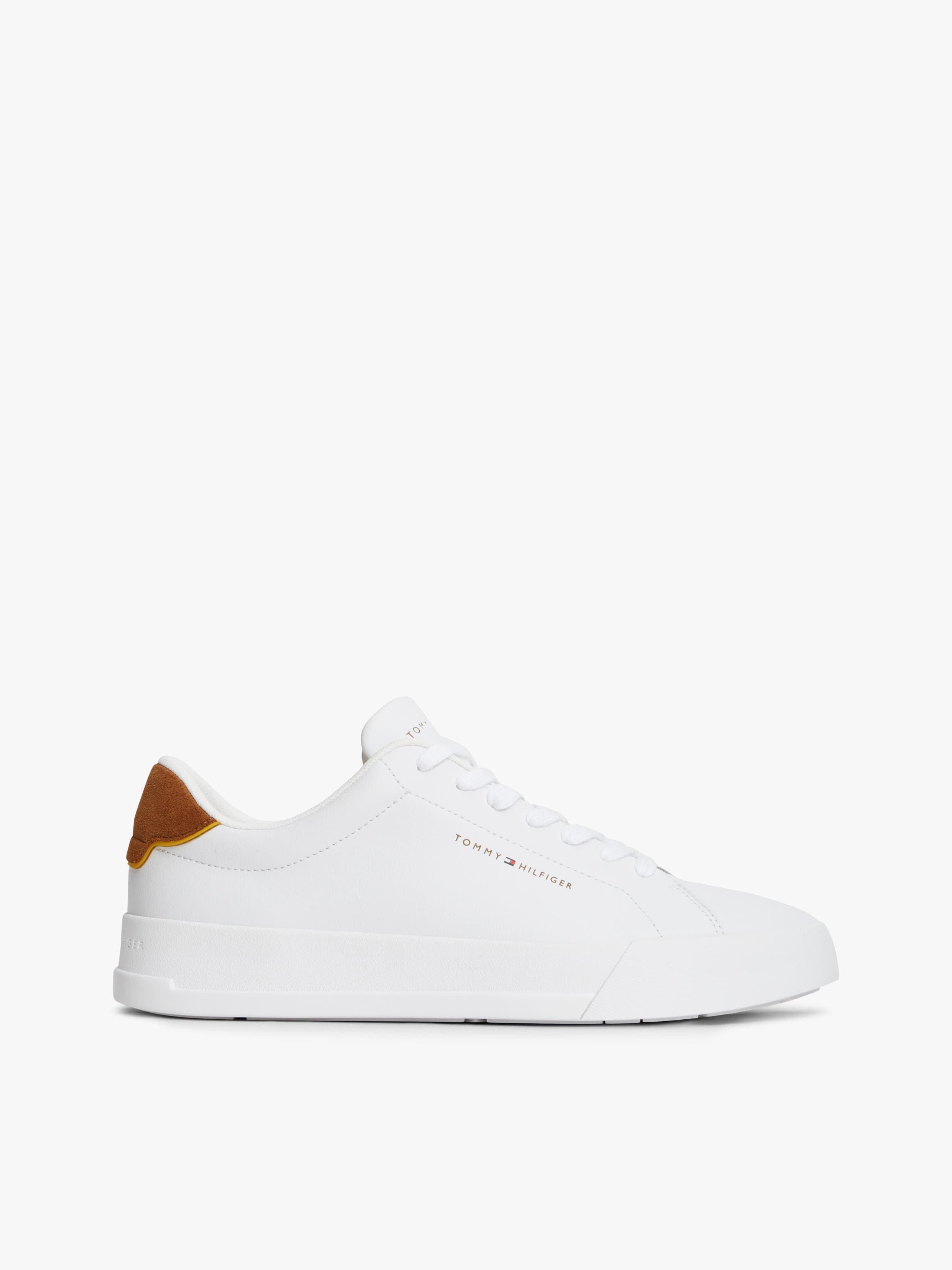 Logo Court Trainers with Leather