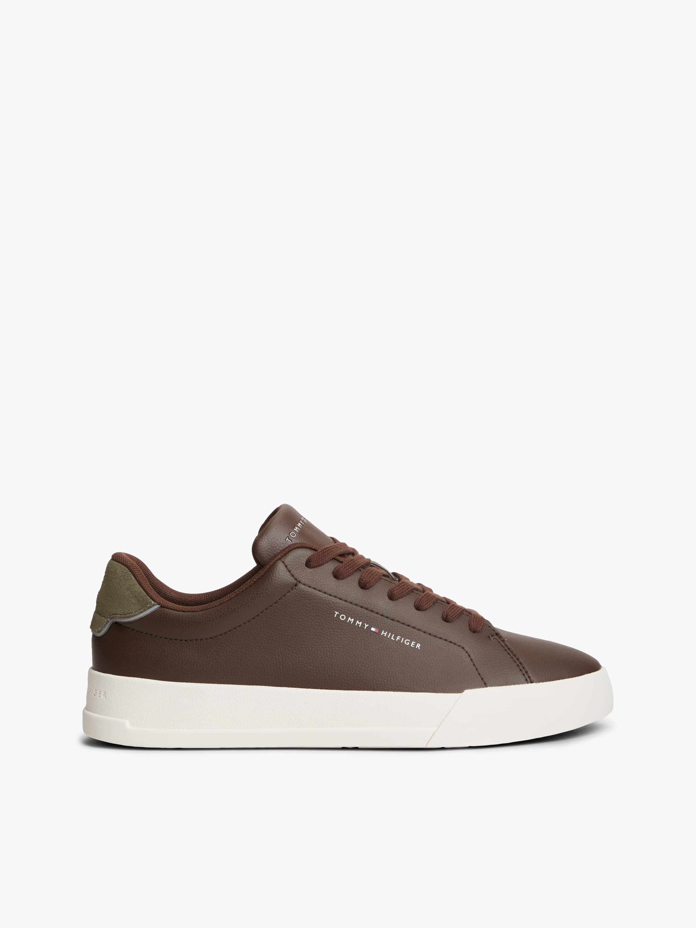Logo Court Trainers with Leather