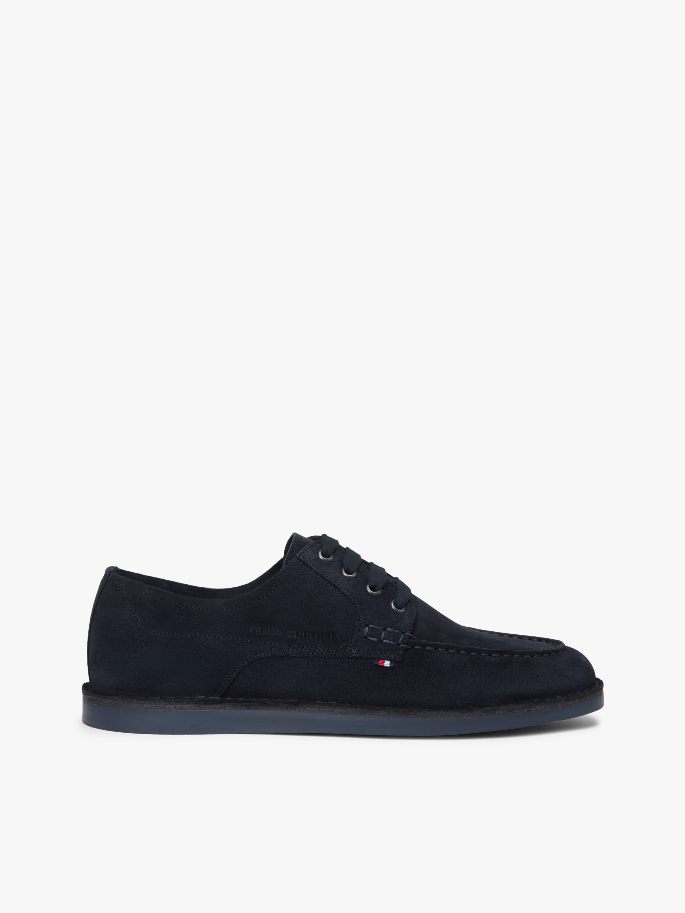 Suede Topstitch Derby Shoes