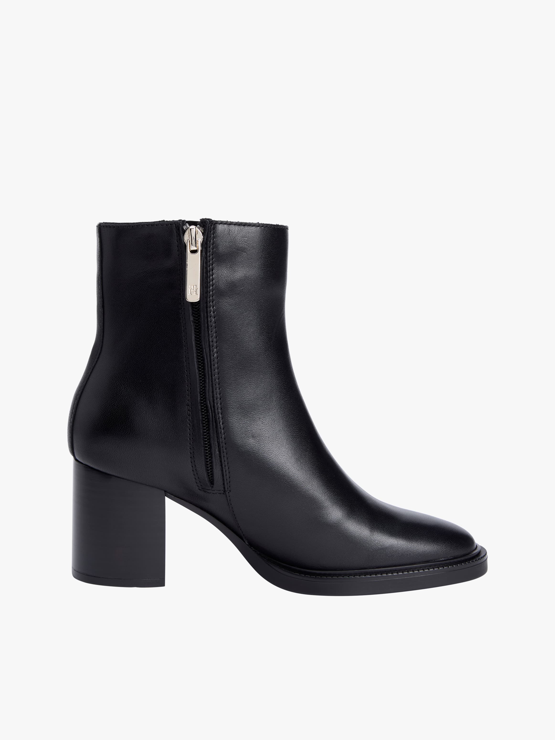 Leather TH Monogram Horsebit Ankle Boots