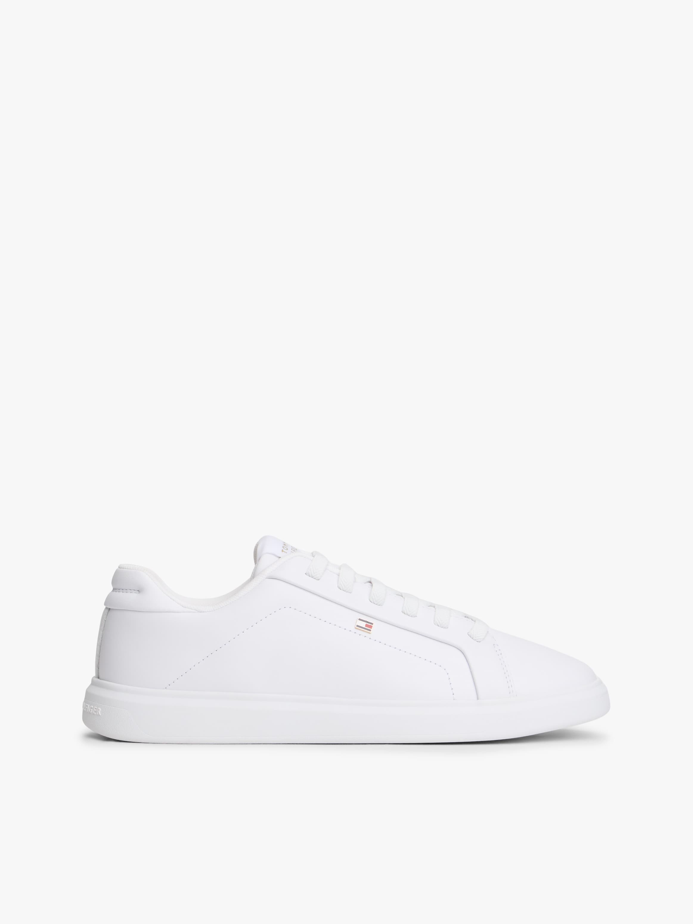 Lightweight Leather Cupsole Court Trainers