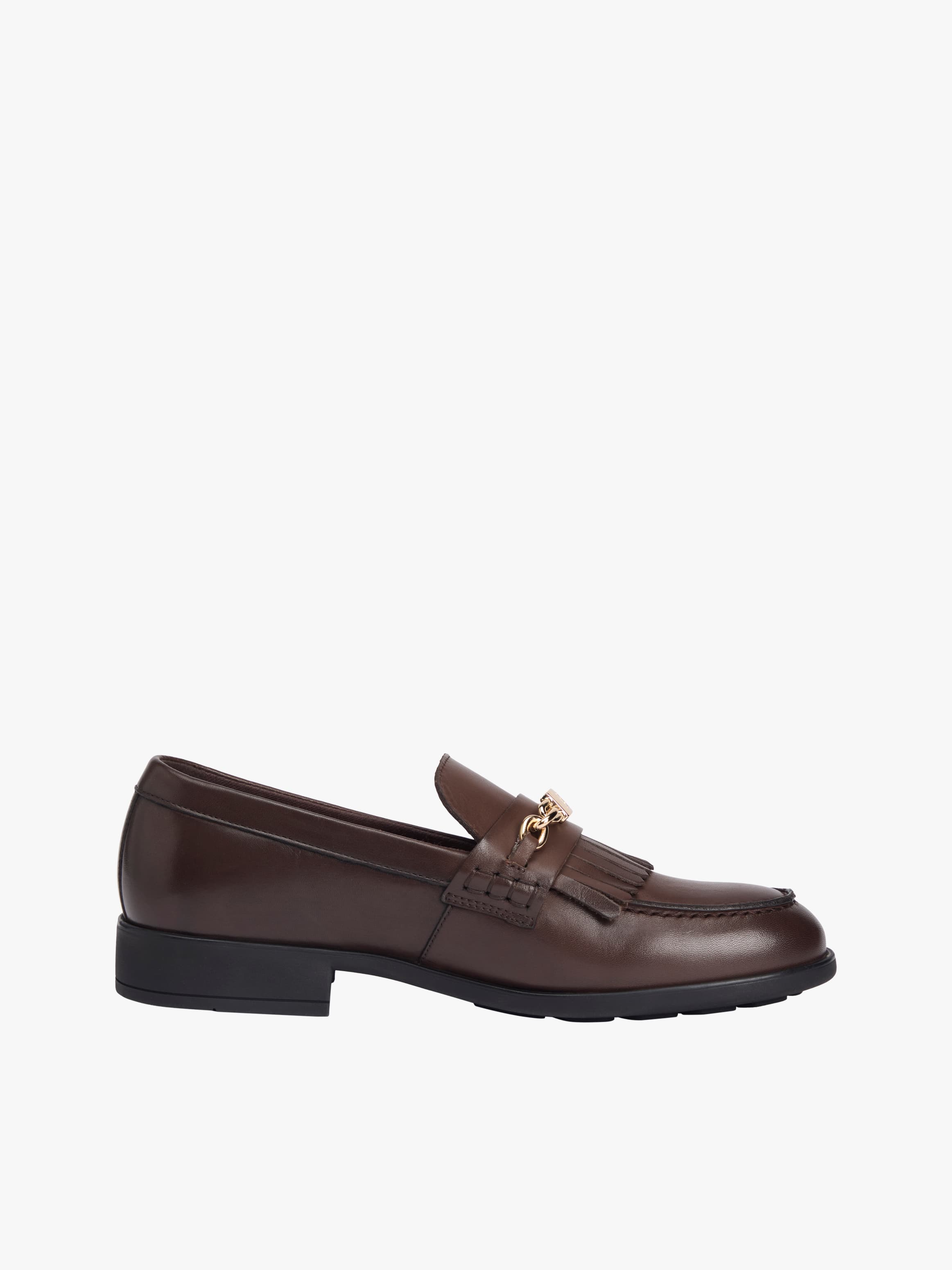 Leather TH Monogram Chain Loafers