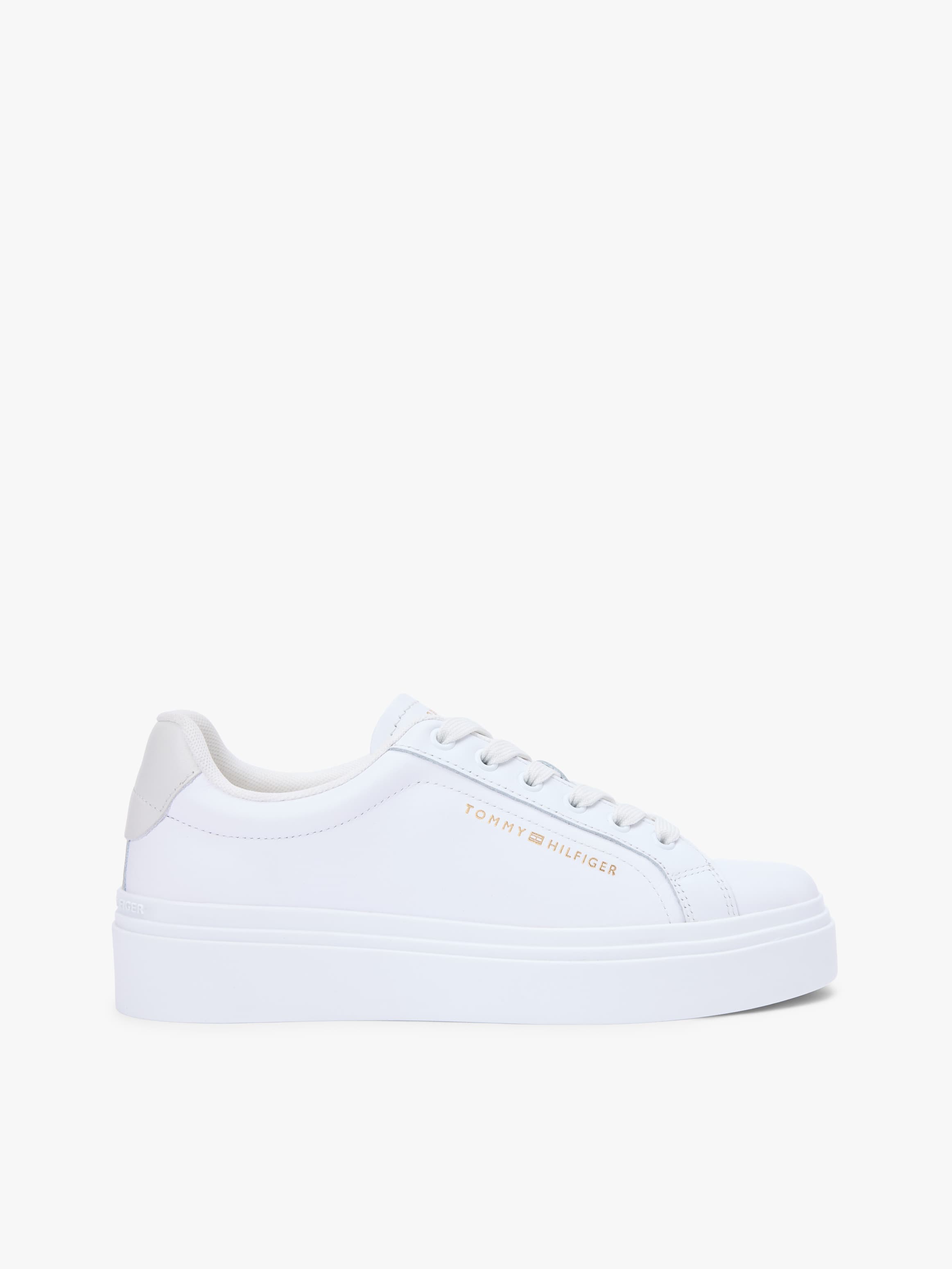 Logo Leather Platform Cupsole Trainers