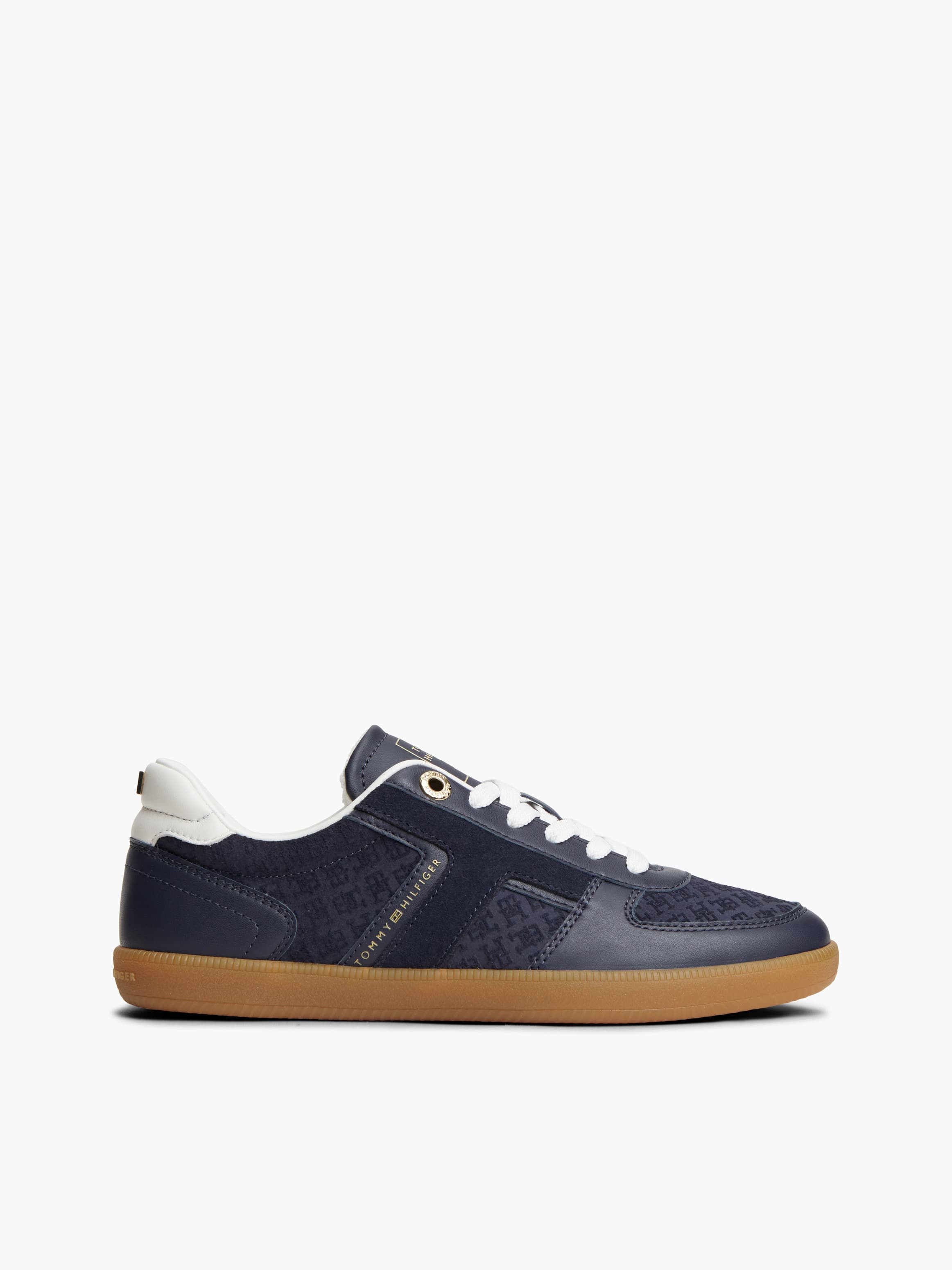 Embossed TH Monogram Leather Trainers