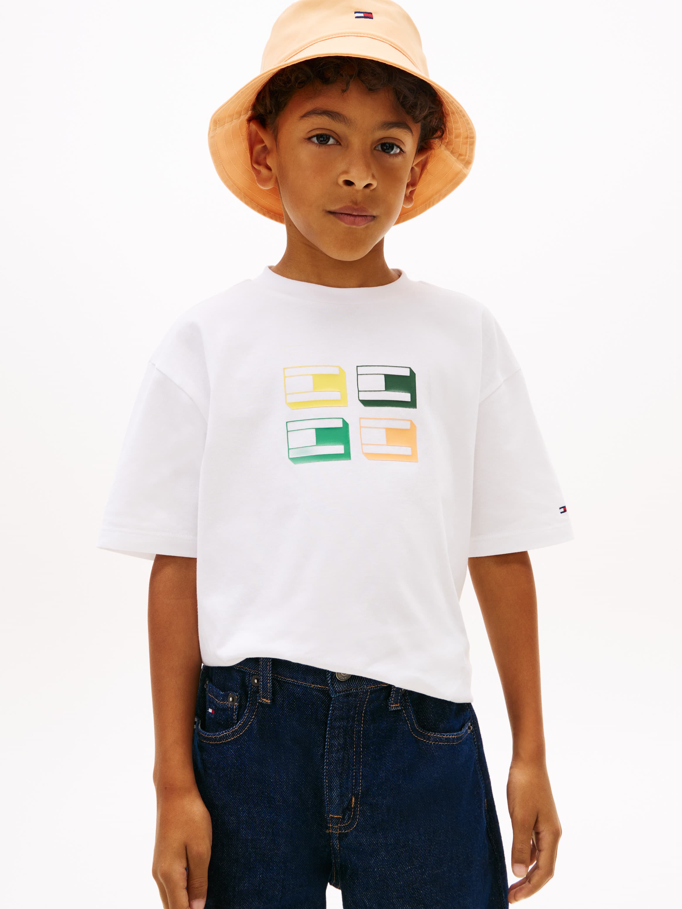 3D Flag Graphic Jersey T-Shirt