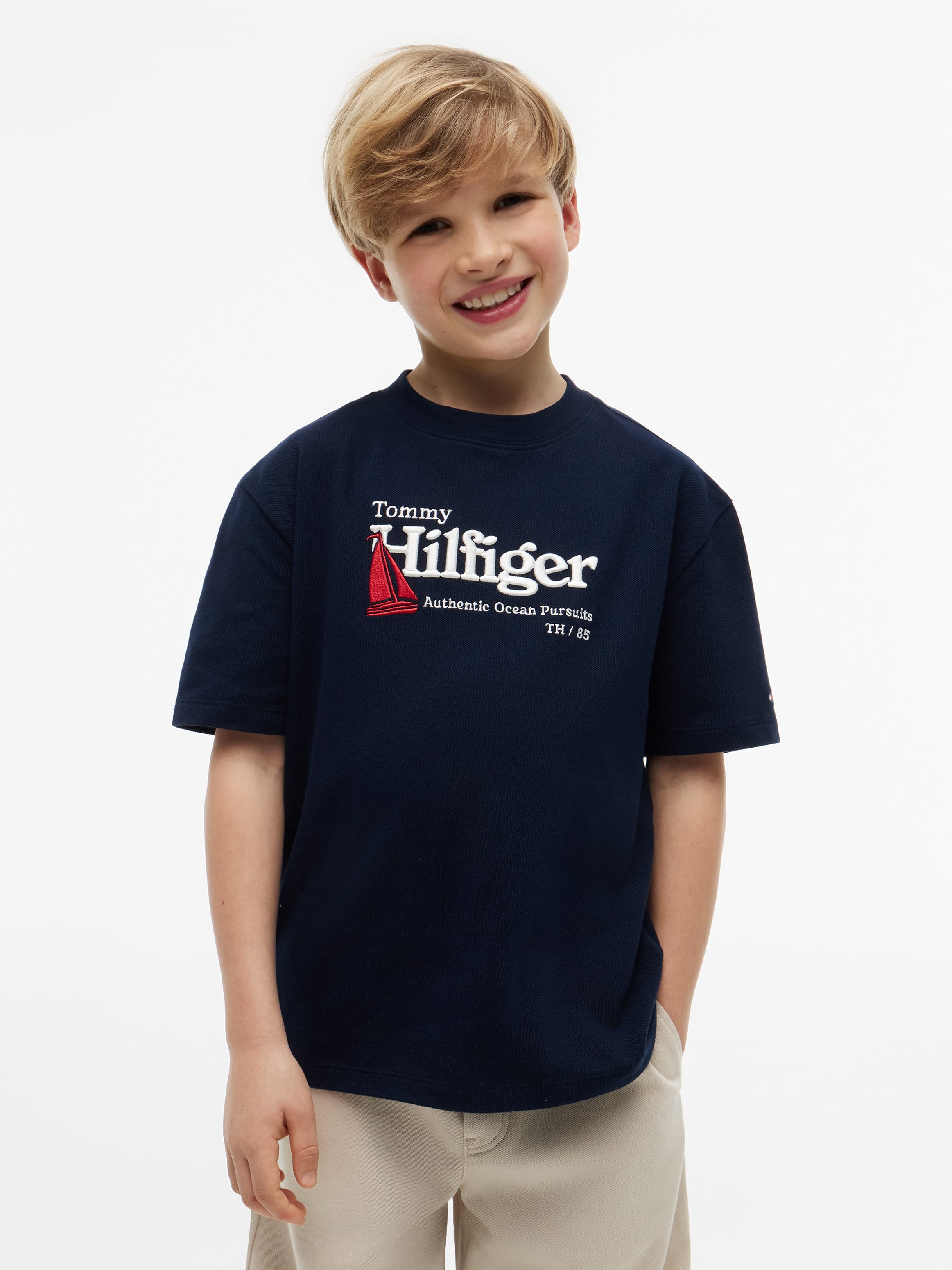 Logo Embroidery Pique T-Shirt