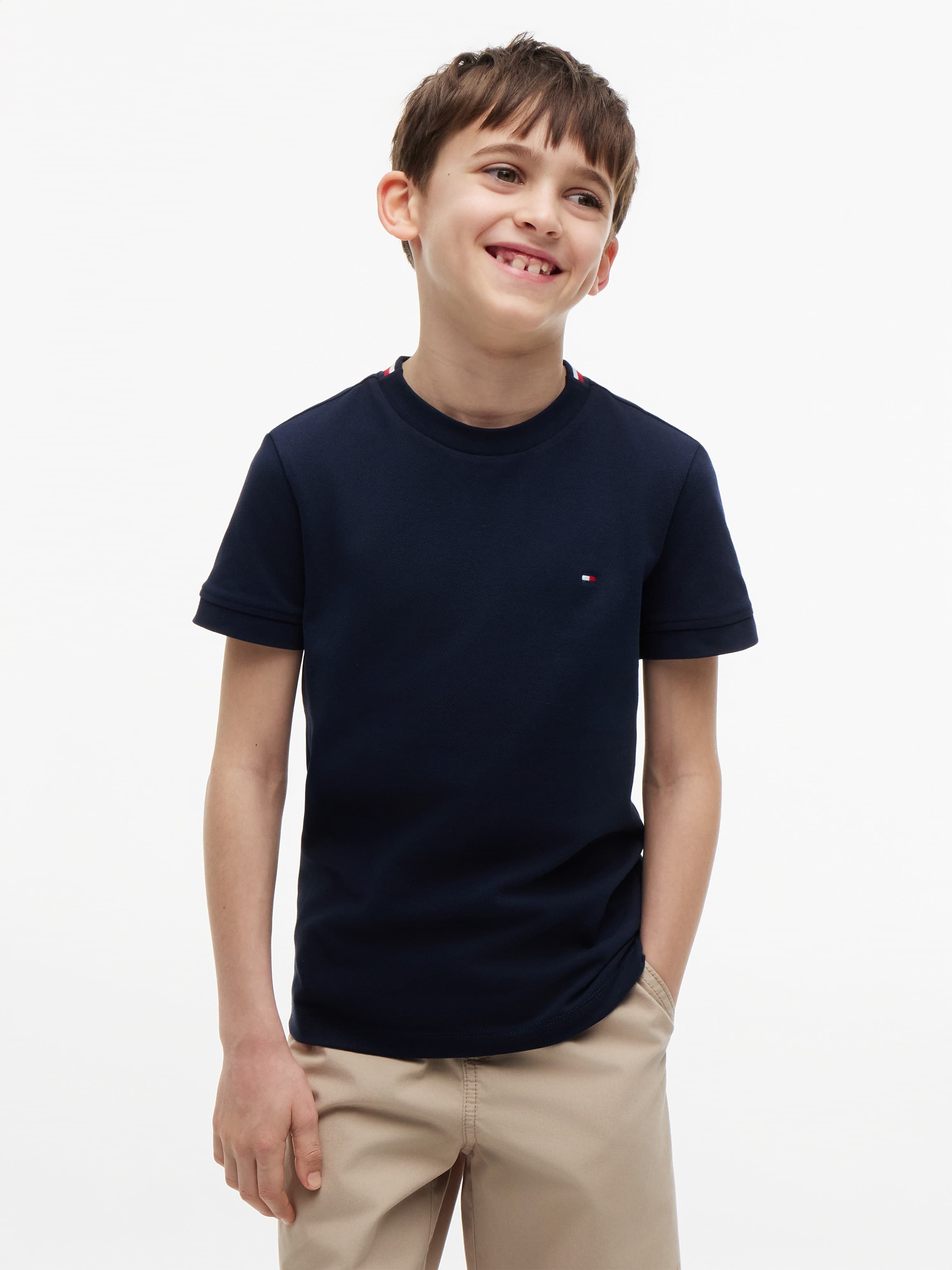 Signature Tape Collar Pique T-Shirt