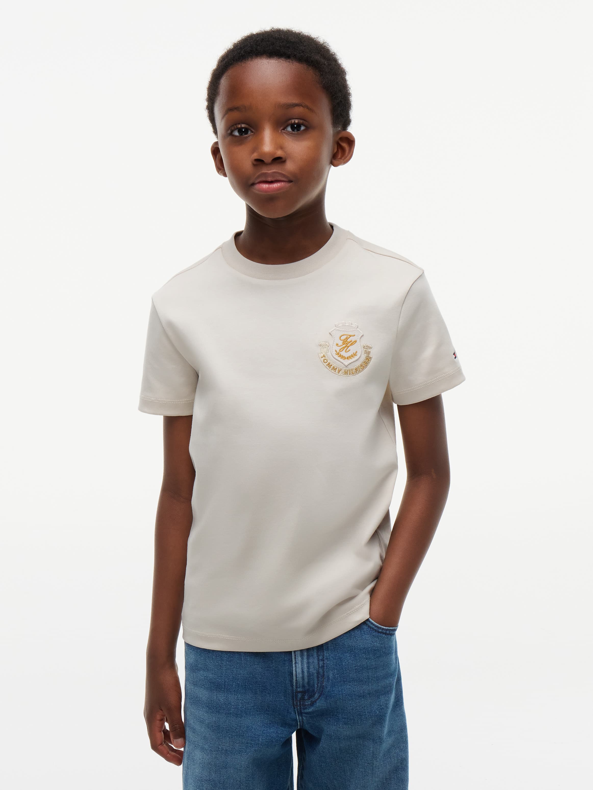 Shield Logo Appliqued T-Shirt