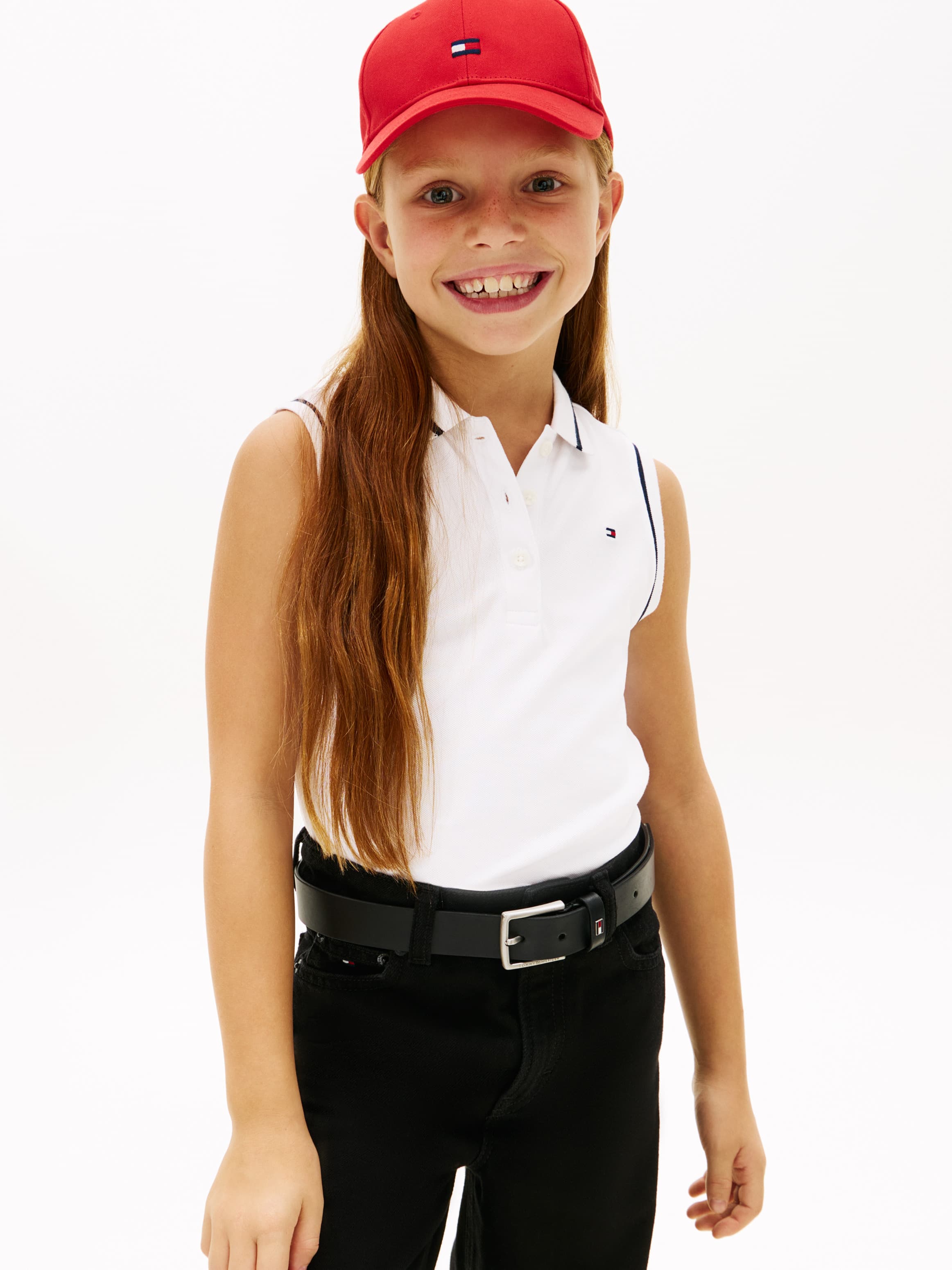 Essential Tipped Sleeveless Polo T-Shirt