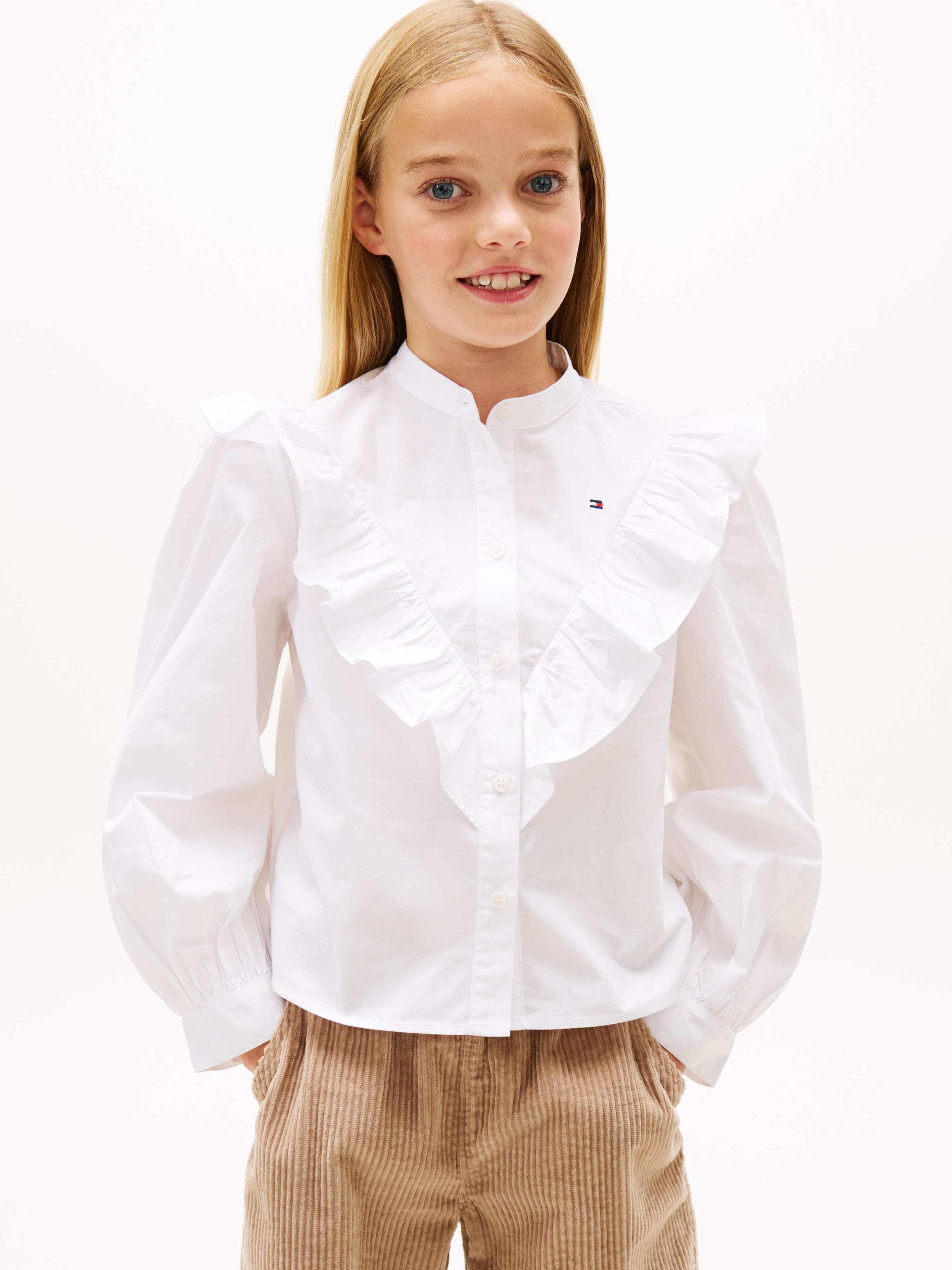 Essential Regular Fit Ruffle Balloon Sleeve Shirt