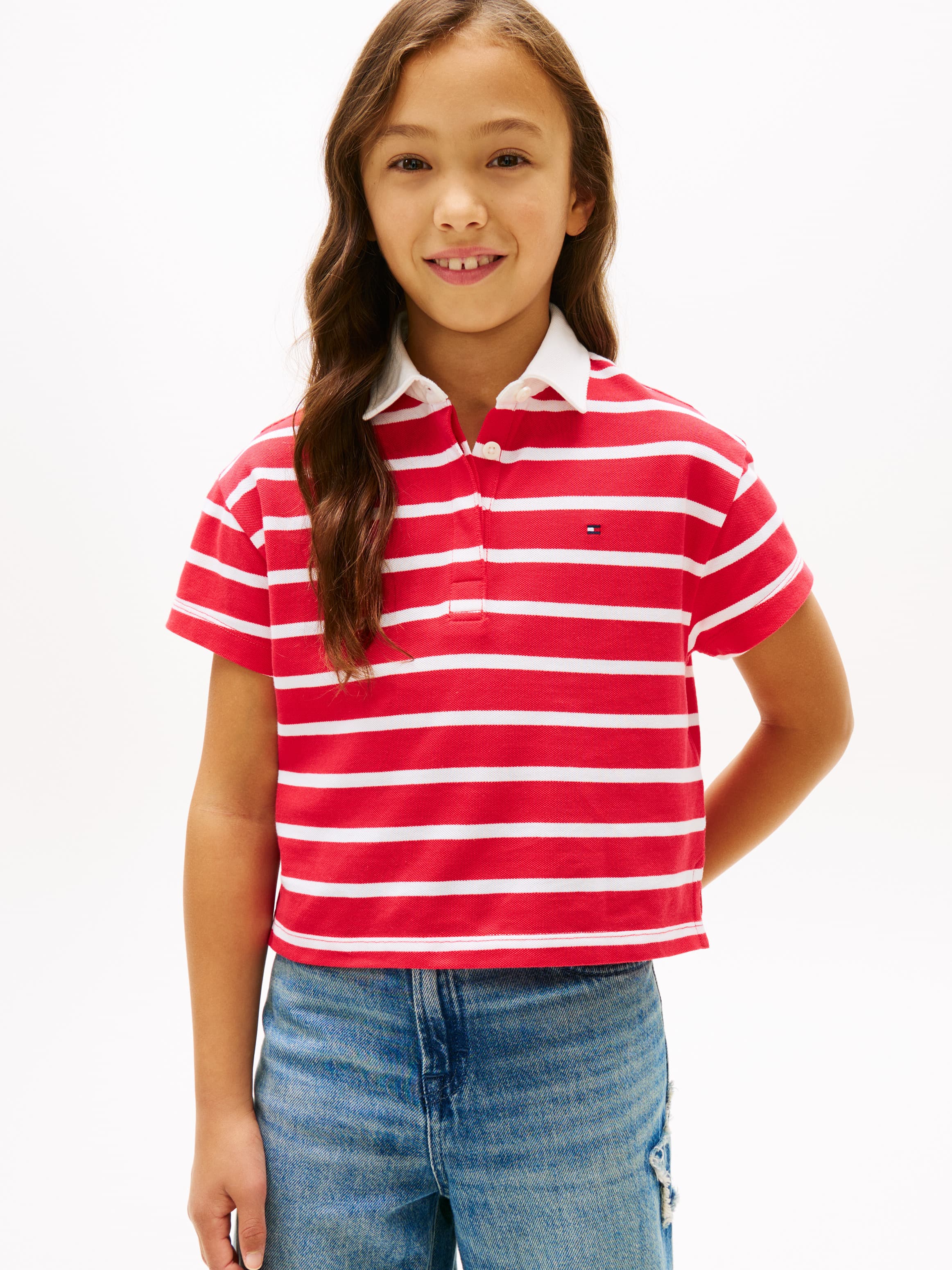 Relaxed Fit Pique Rugby Polo T-Shirt