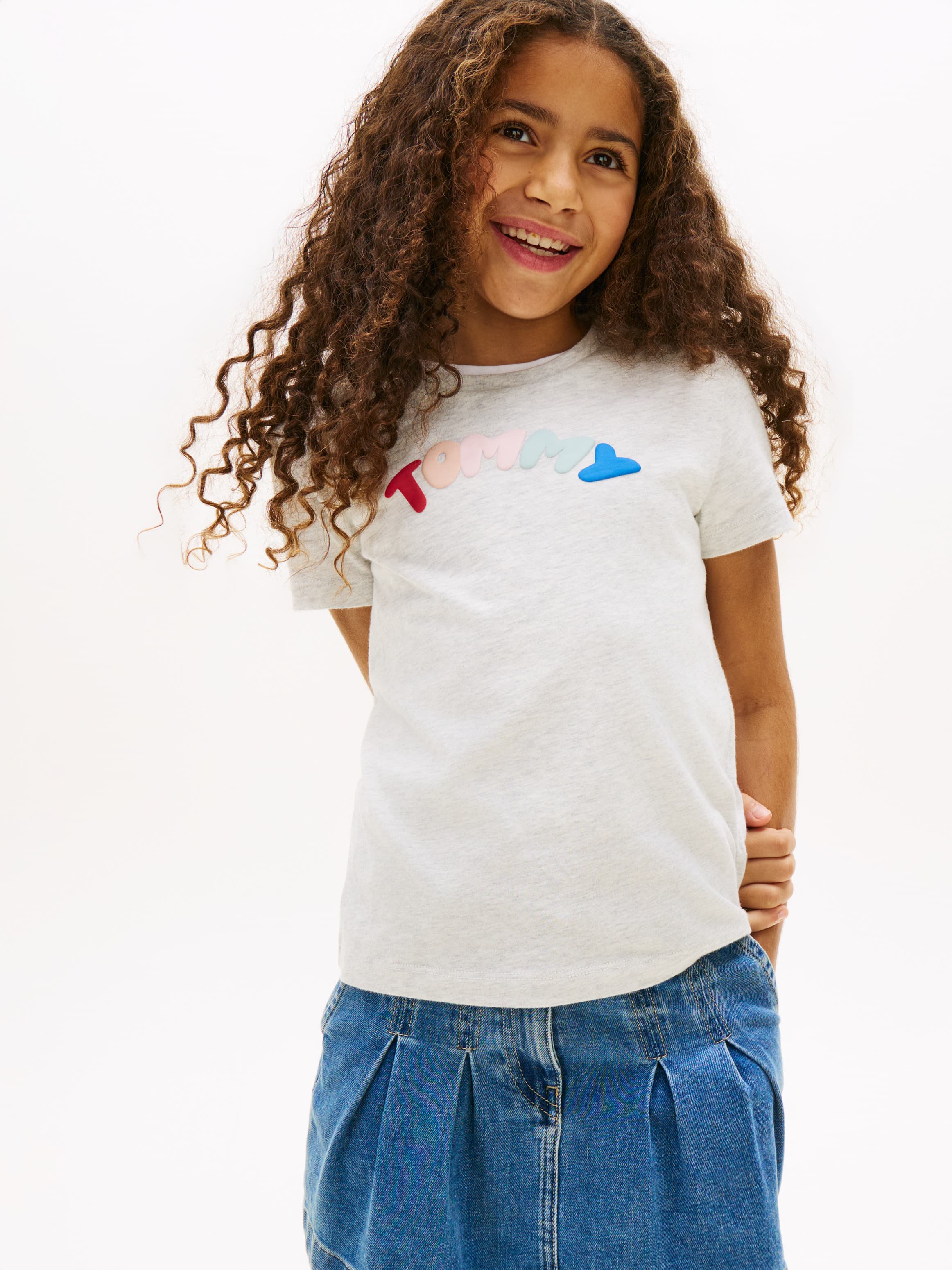 Textured Logo Jersey Crew Neck T-Shirt