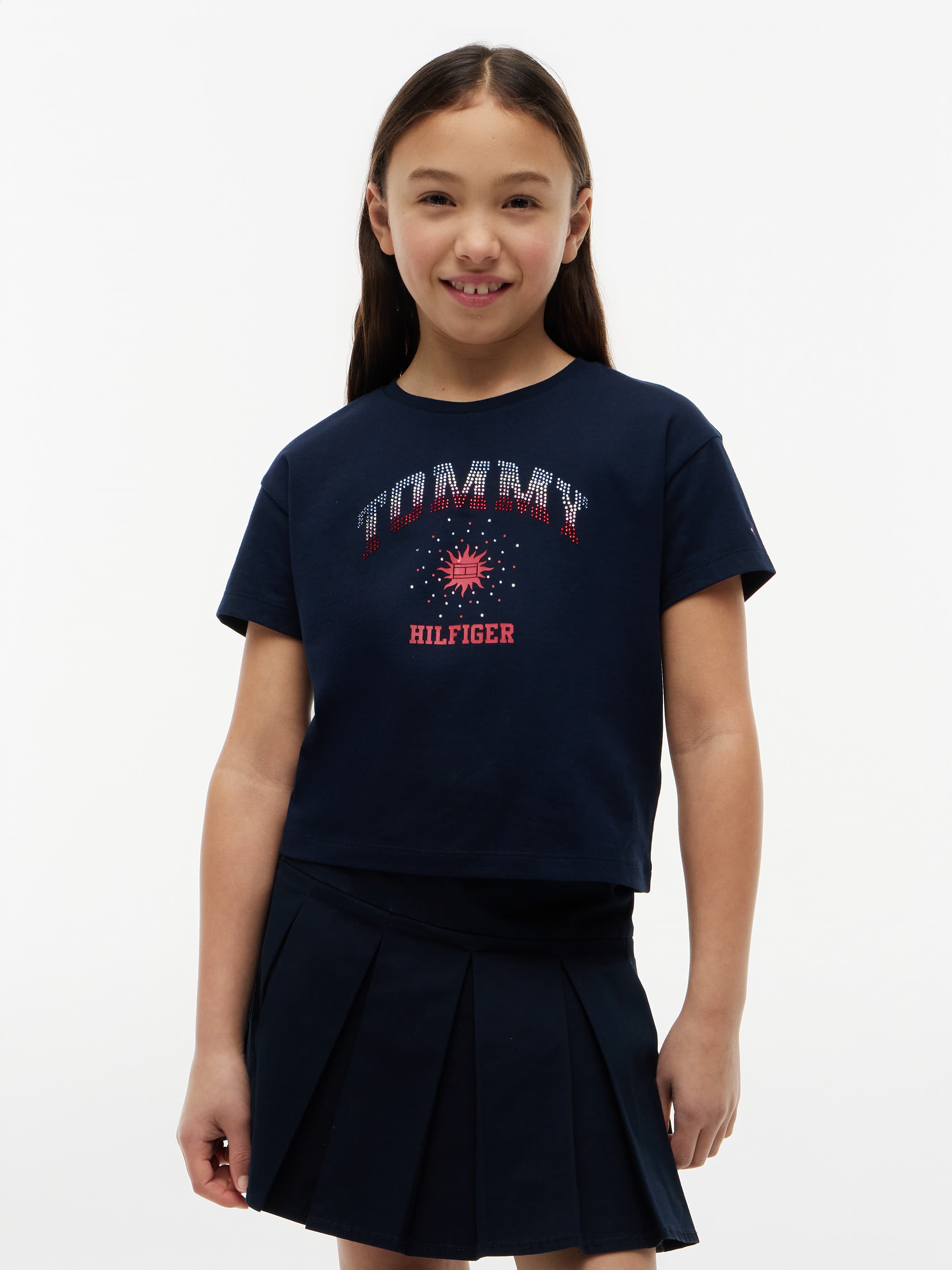 Rhinestone Logo Relaxed T-Shirt