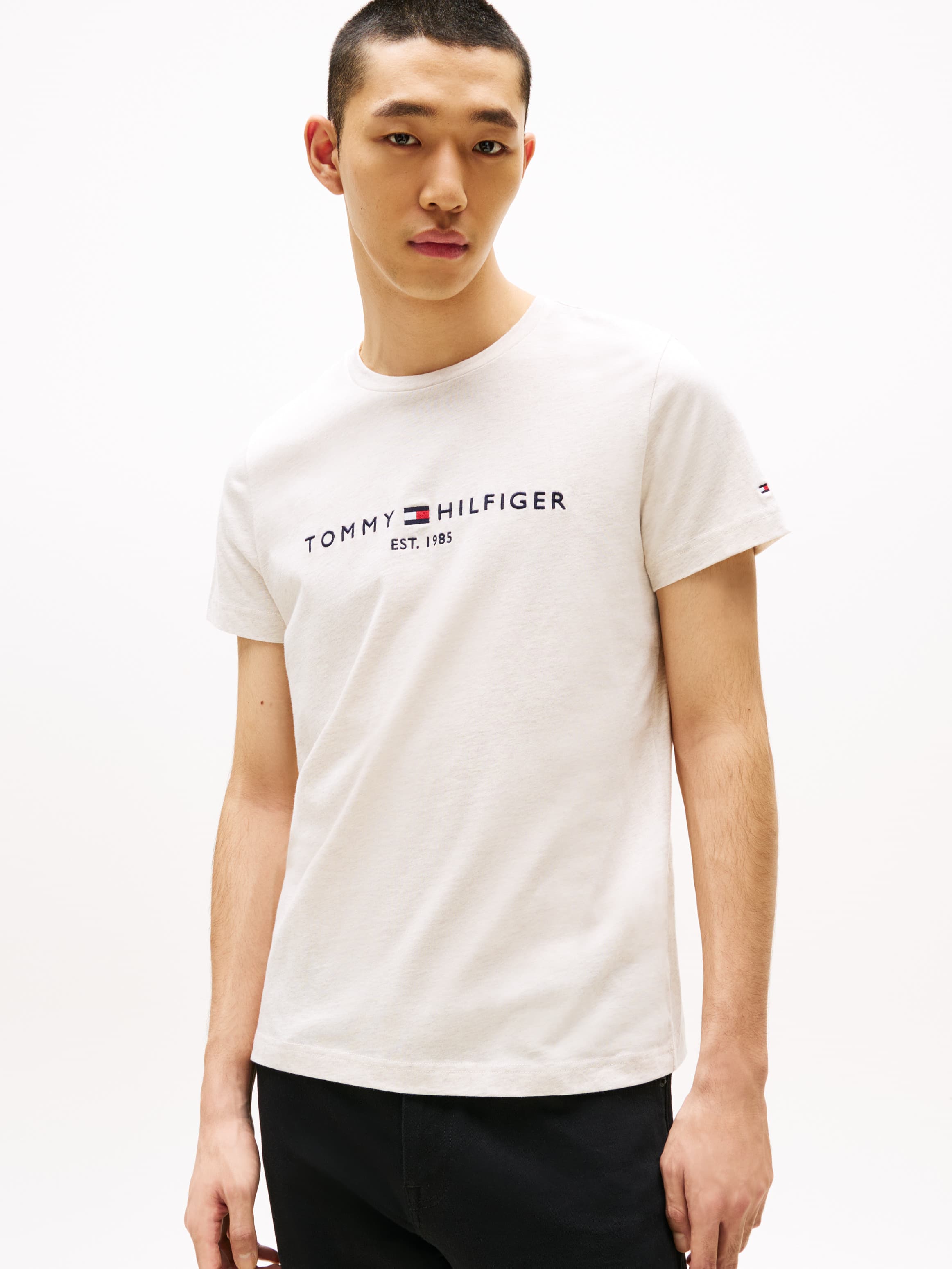 Logo Embroidery Jersey Slim T-Shirt