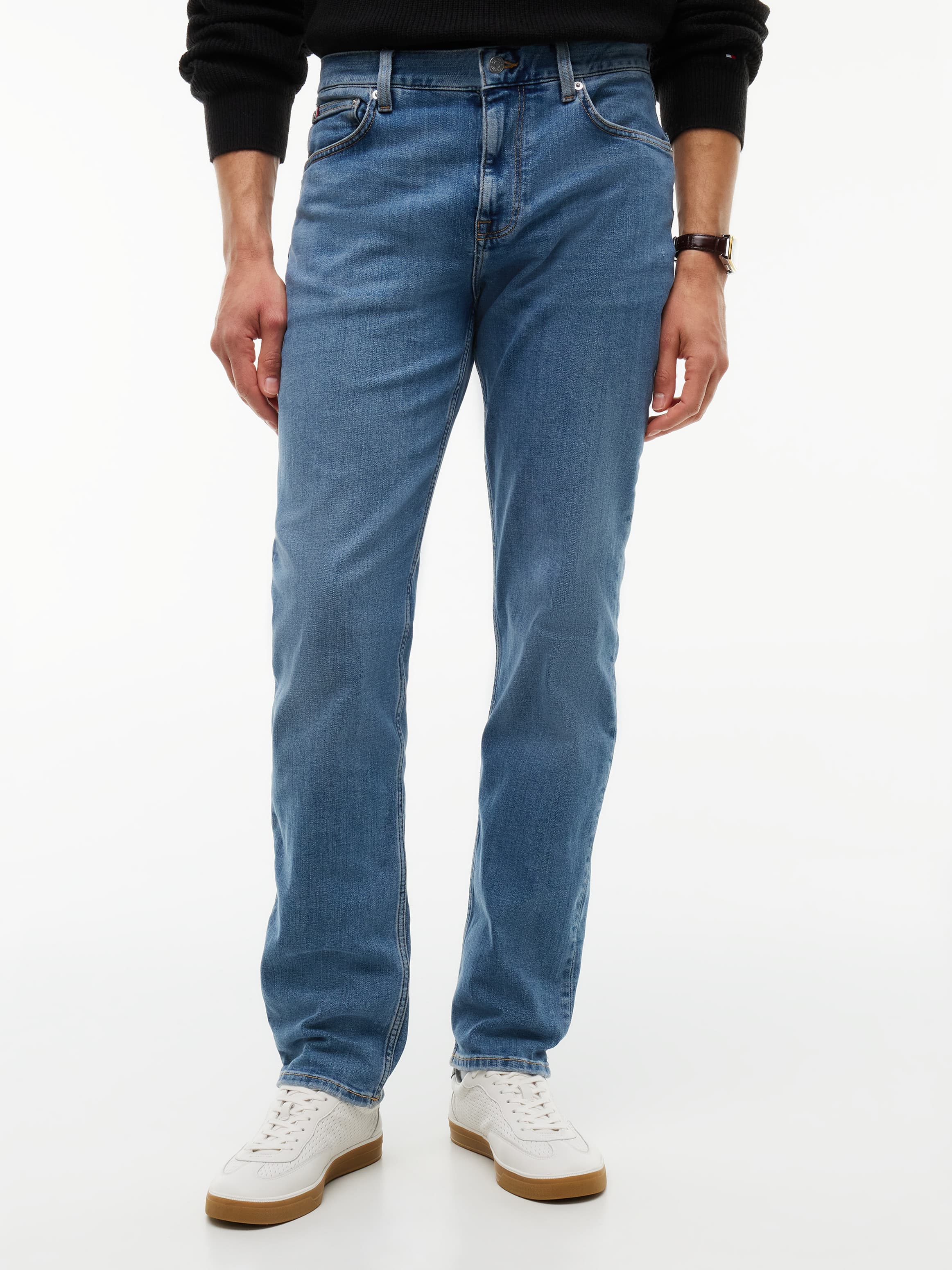 Denton Slim Straight Faded Jeans