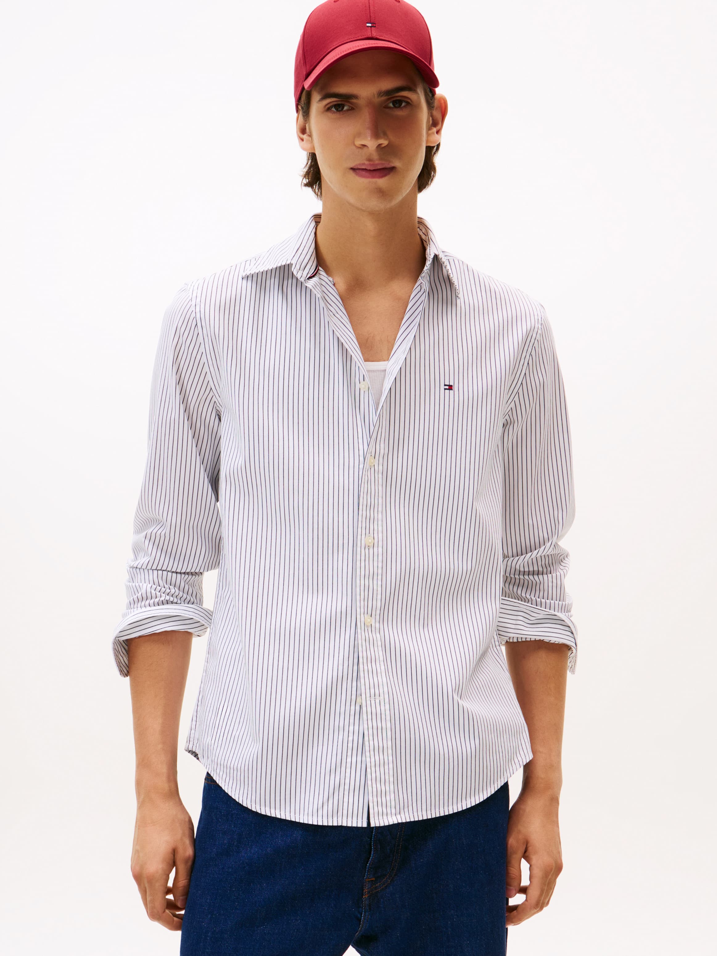 TH Flex Regular Fit Pinstripe Shirt