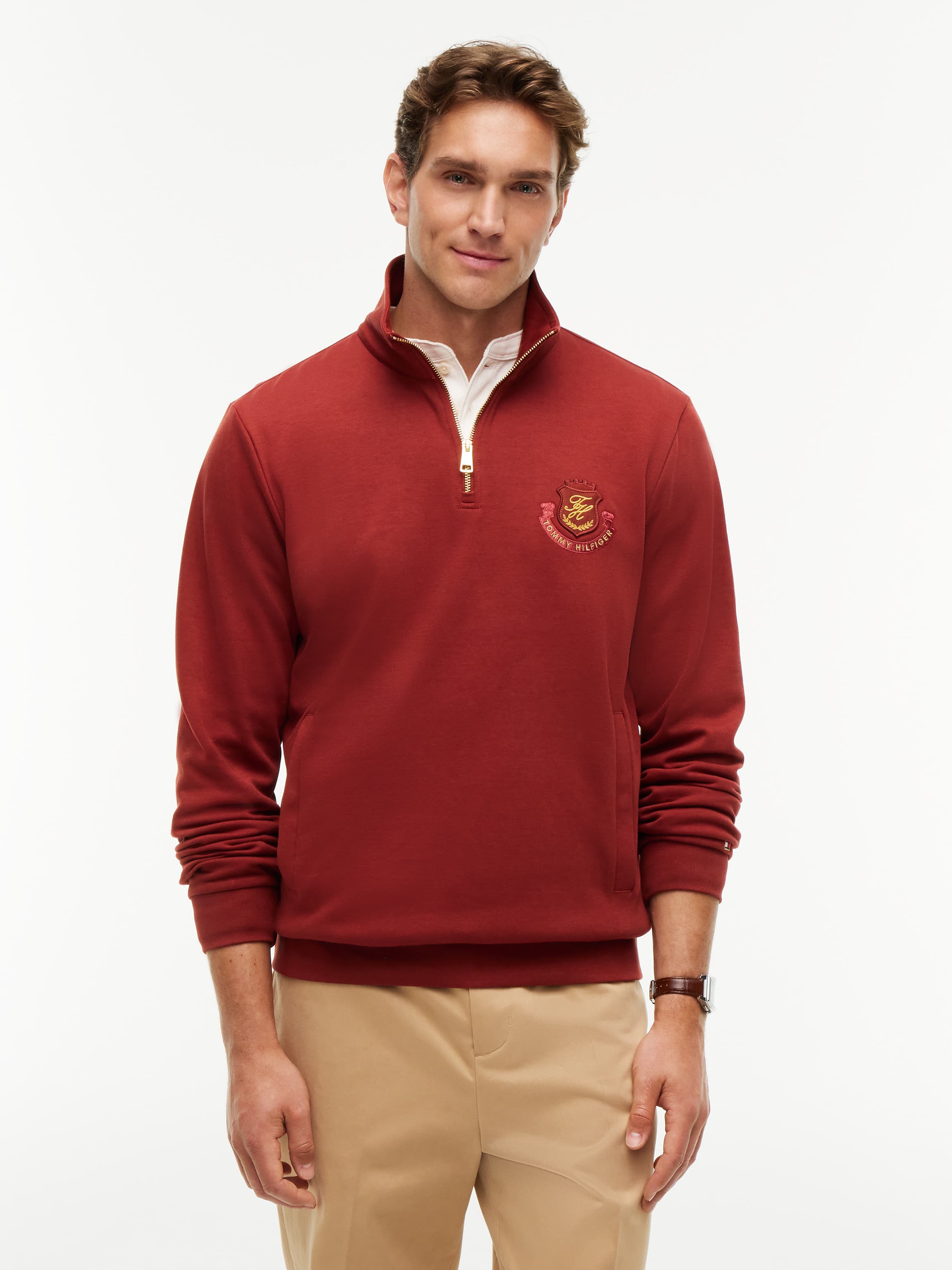 Shield Logo Interlock Quarter-Zip Jumper