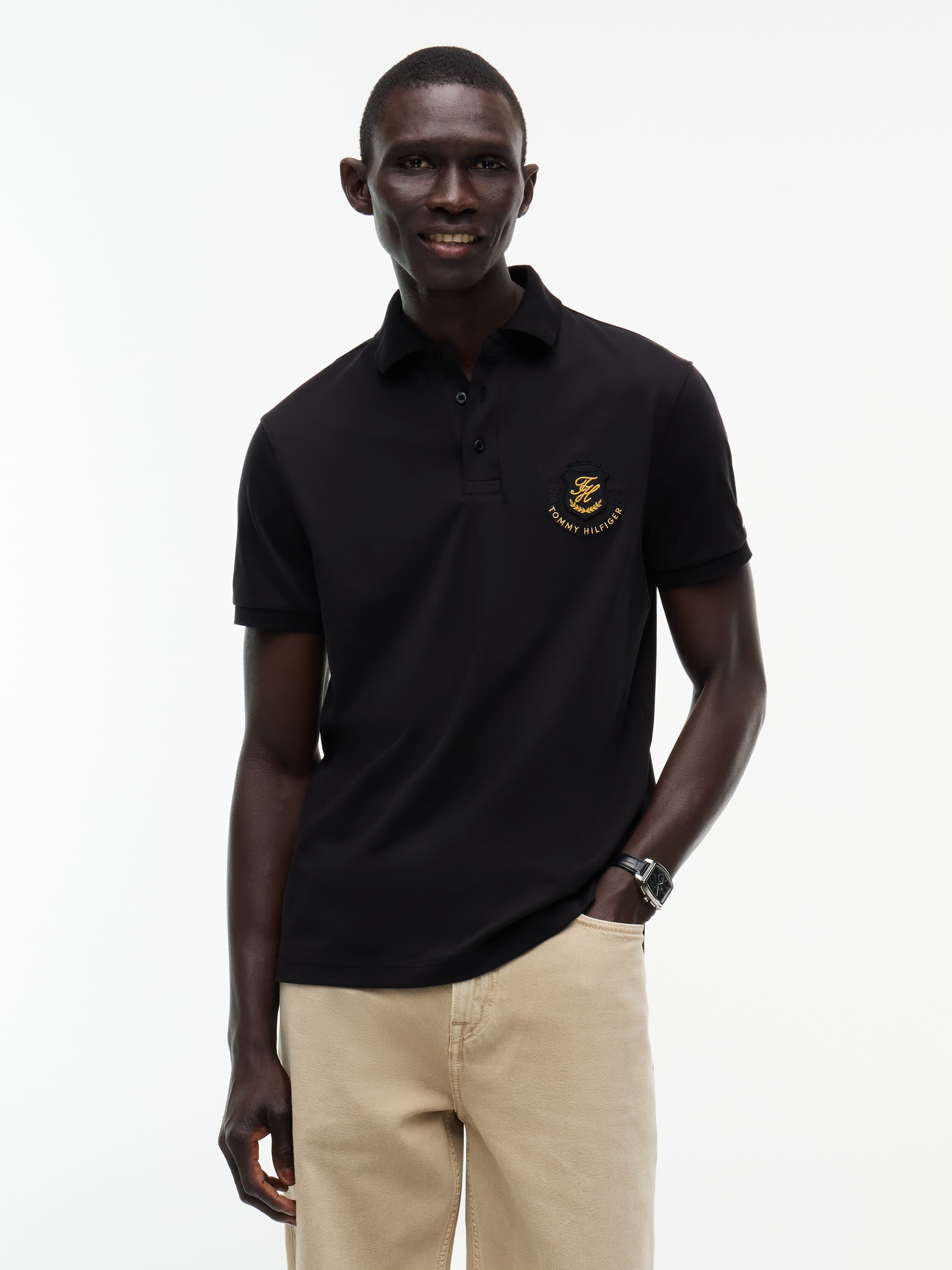 Regular Fit Shield Logo Polo Shirt