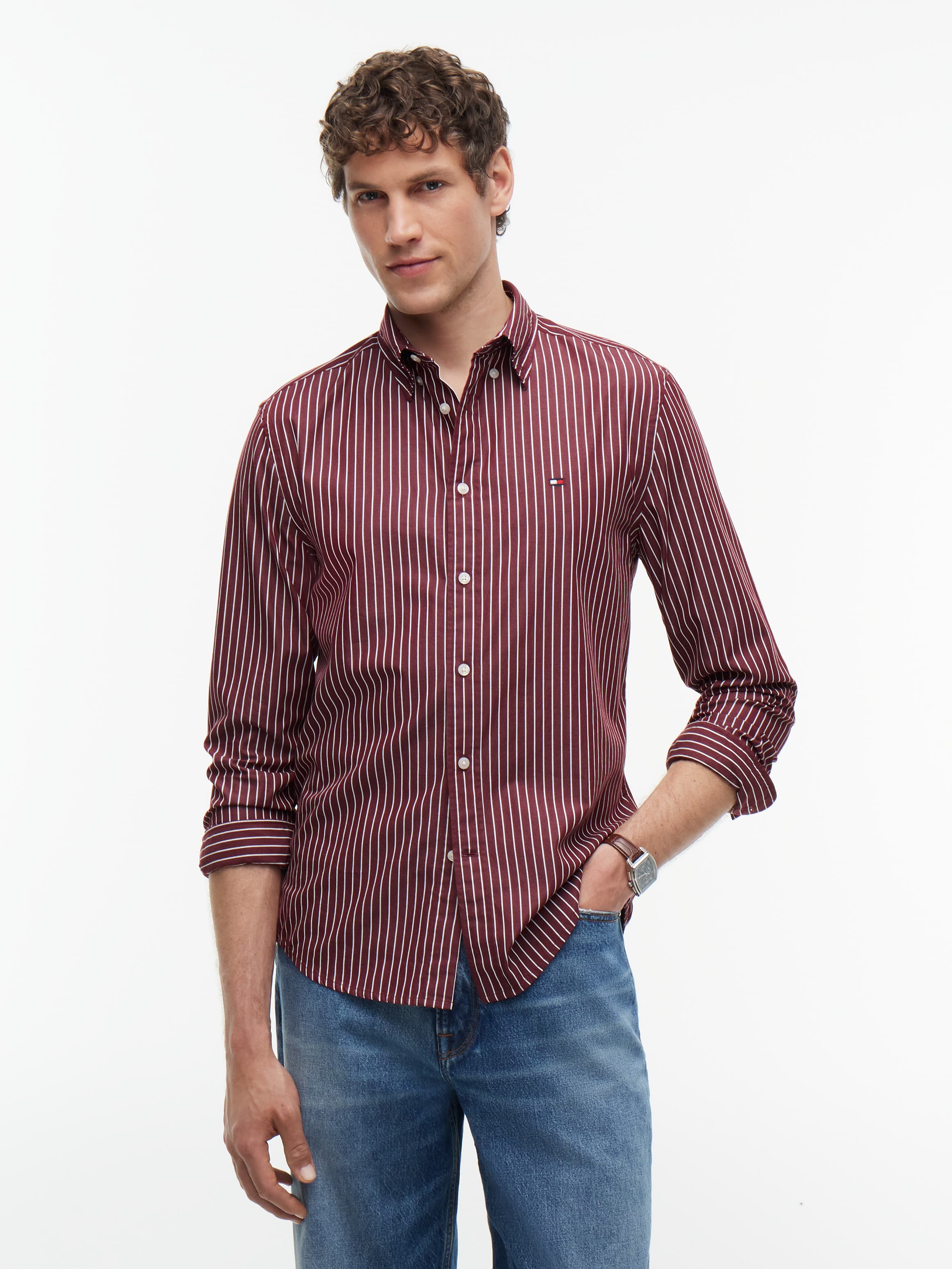 Regular Fit Flex Stripe Shirt