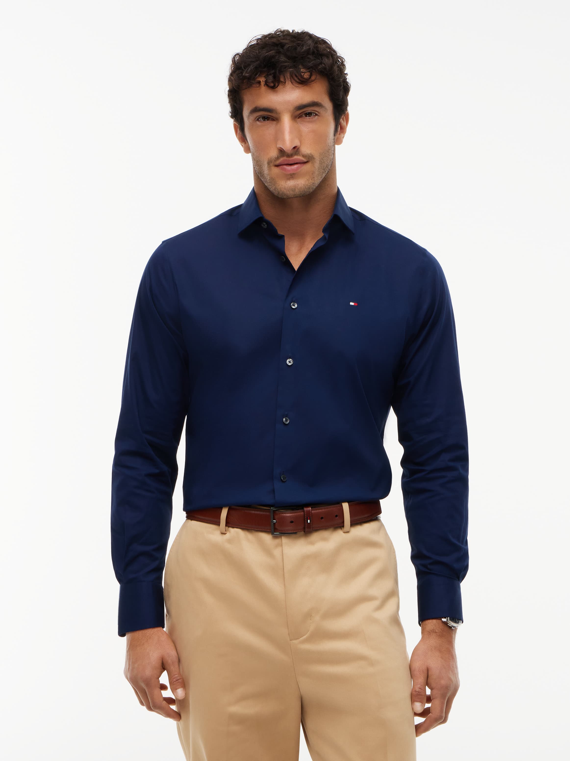 Regular Fit Flag Embroidery Non-Iron Shirt