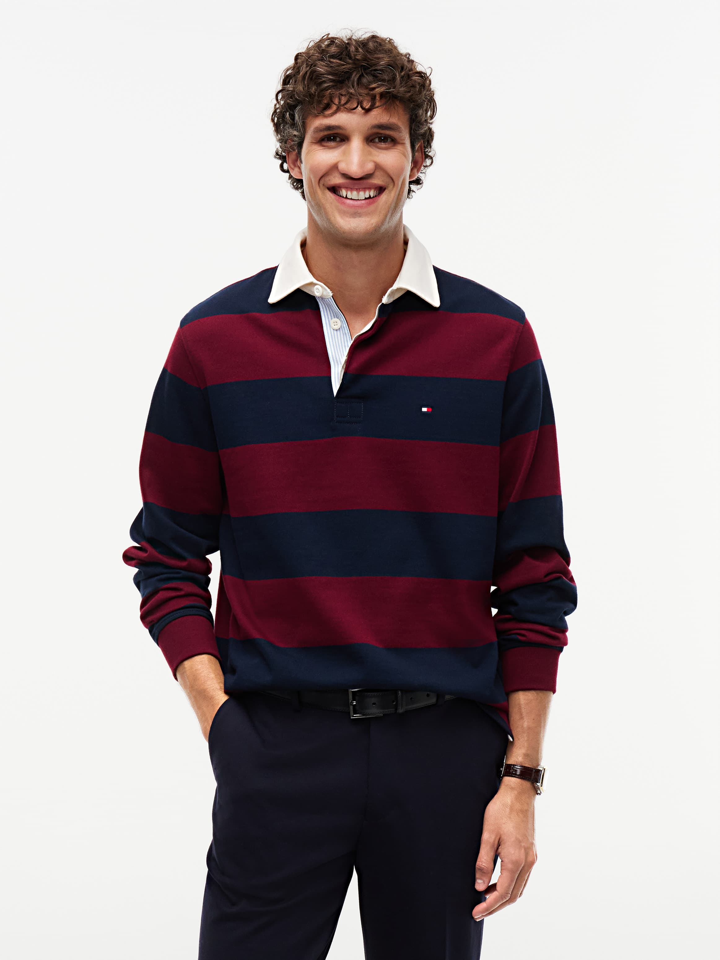 Rugby Stripe Jersey Sweatshirt