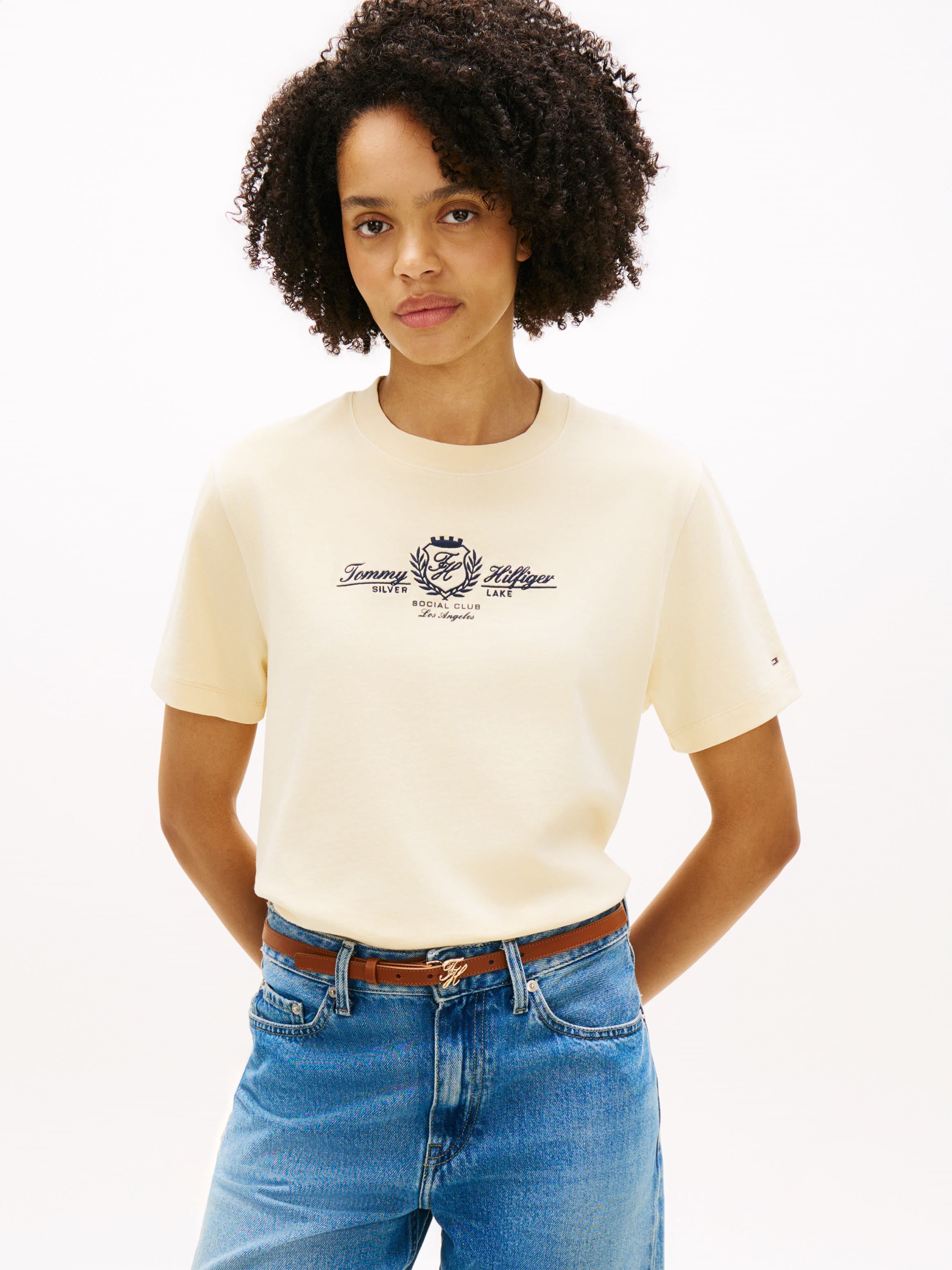 Crest Logo Embroidery Relaxed T-Shirt