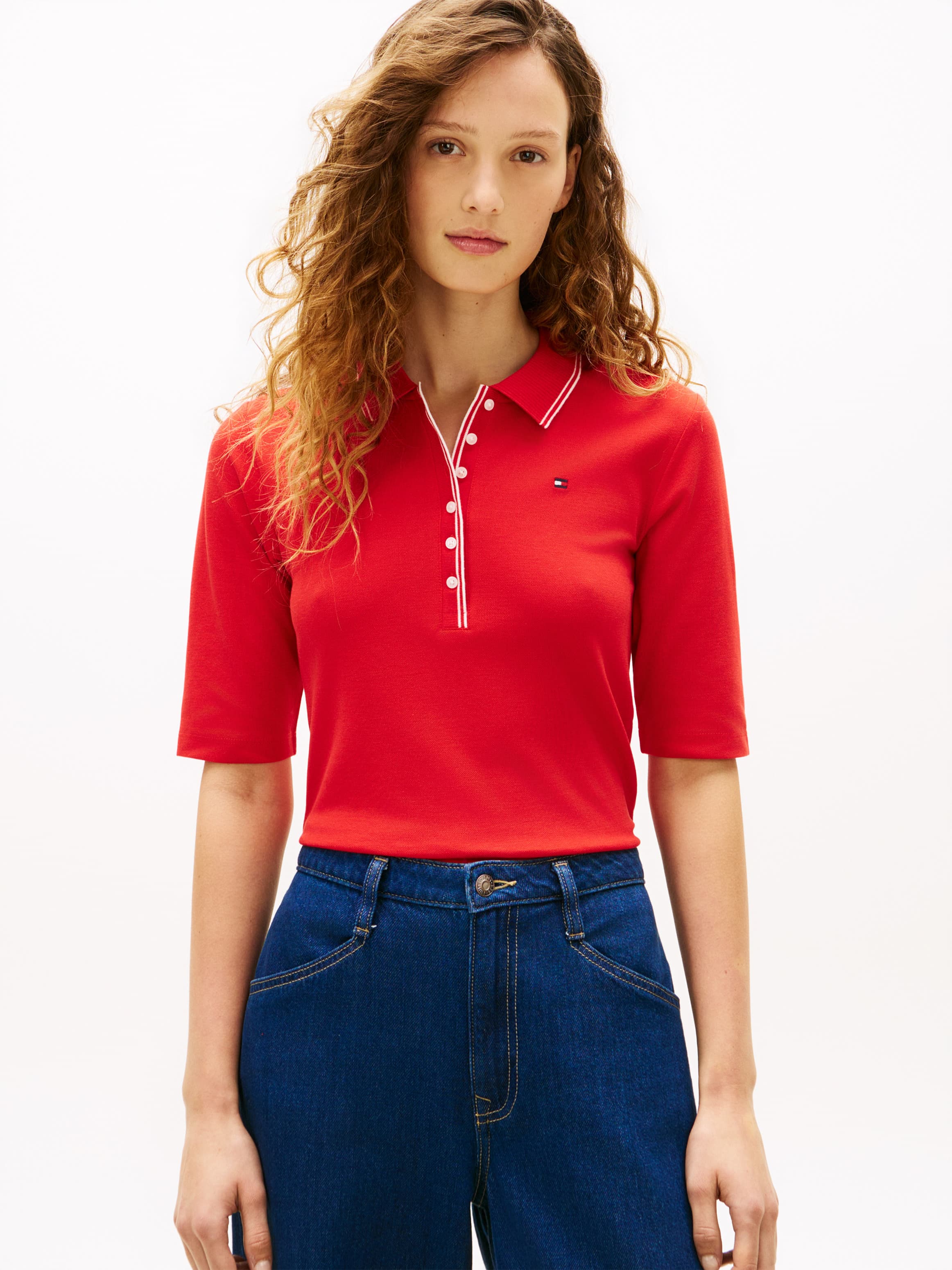 Slim Fit Tipped Half Sleeve Polo T-Shirt