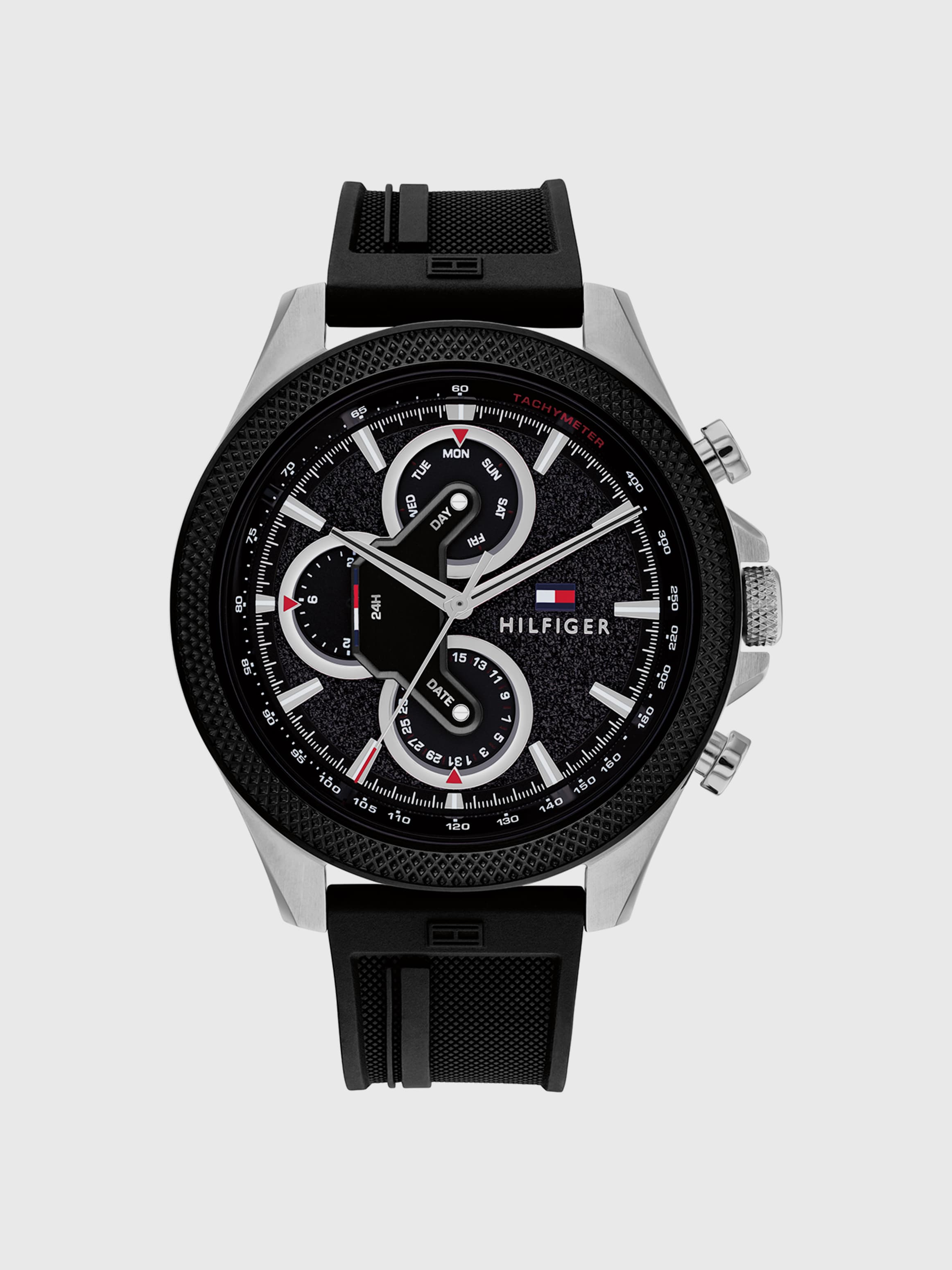 Clark Black Silicone Mens Watch