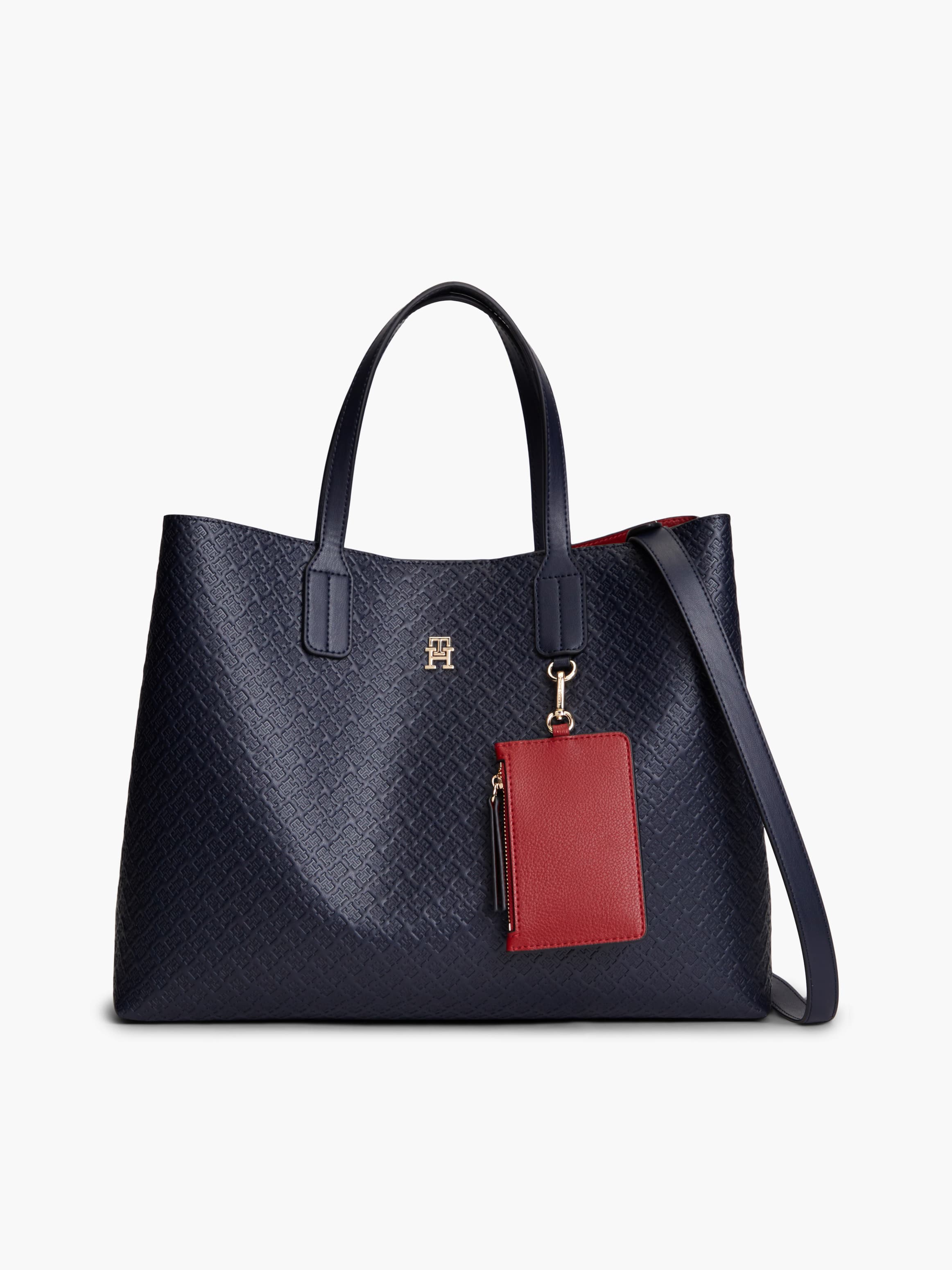 Hilfiger Icon Debossed Coin Purse Satchel Bag