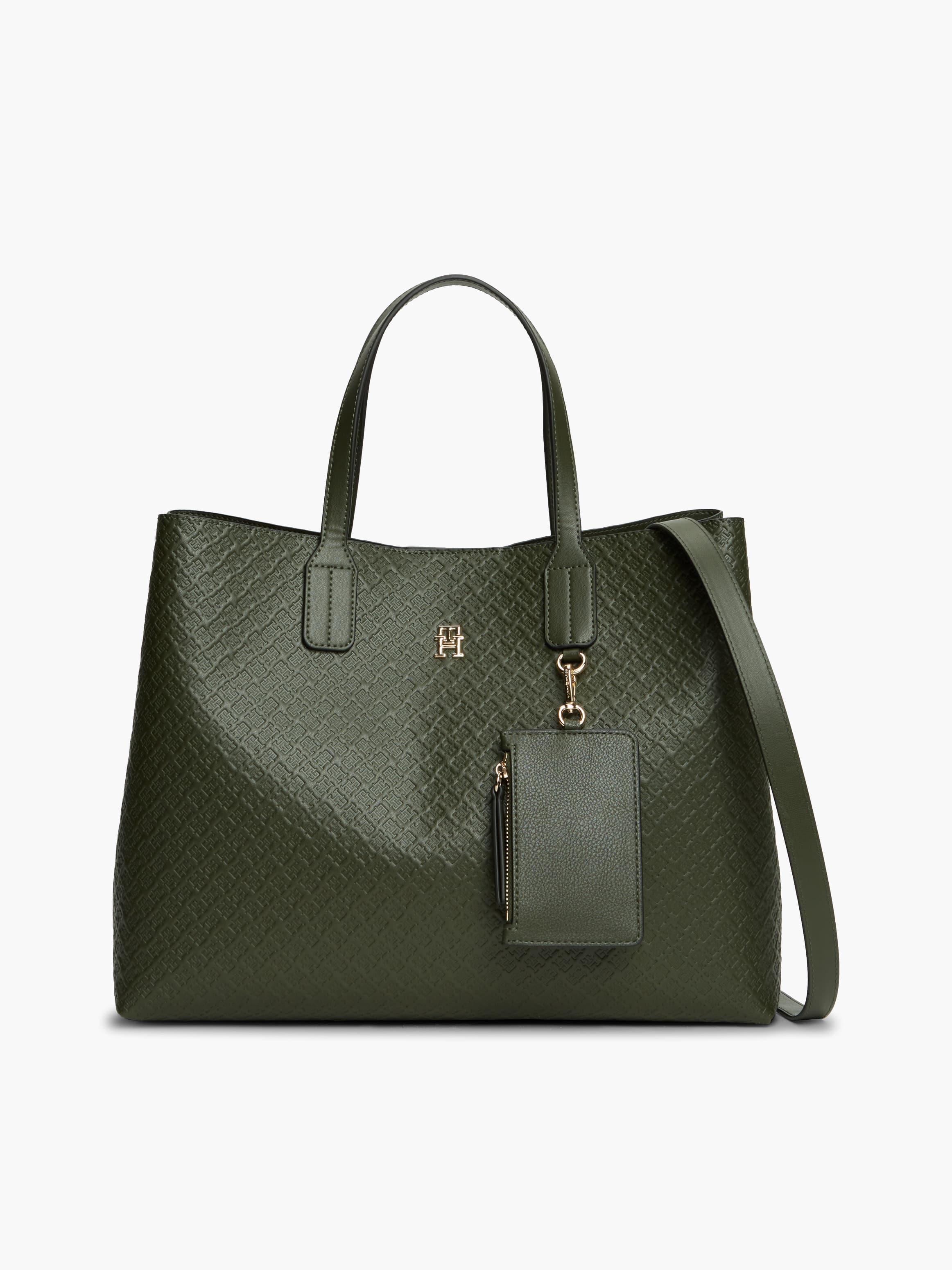 Hilfiger Icon Debossed Coin Purse Satchel Bag