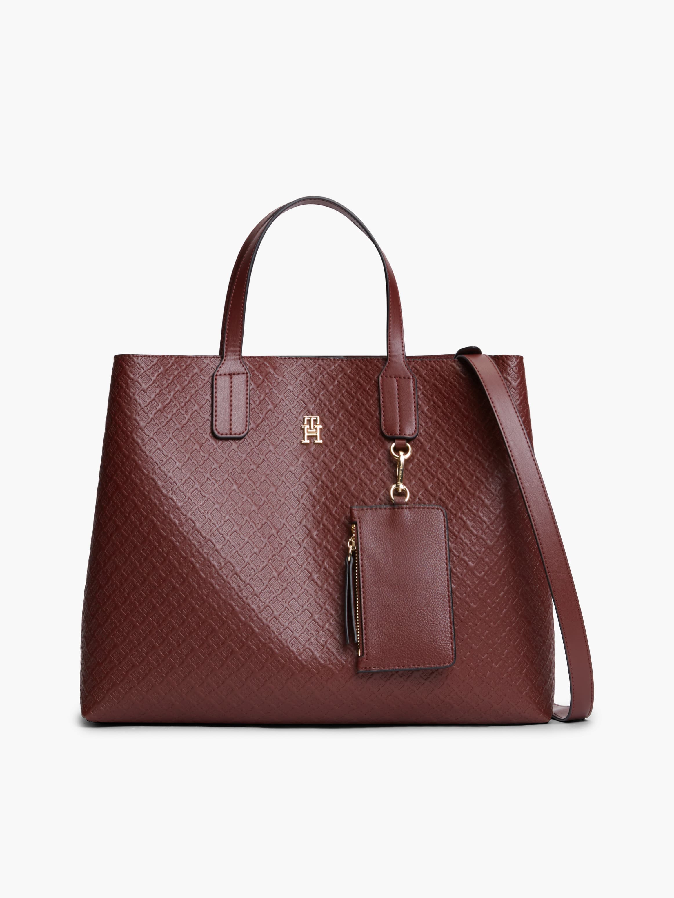 Hilfiger Icon Debossed Coin Purse Satchel Bag