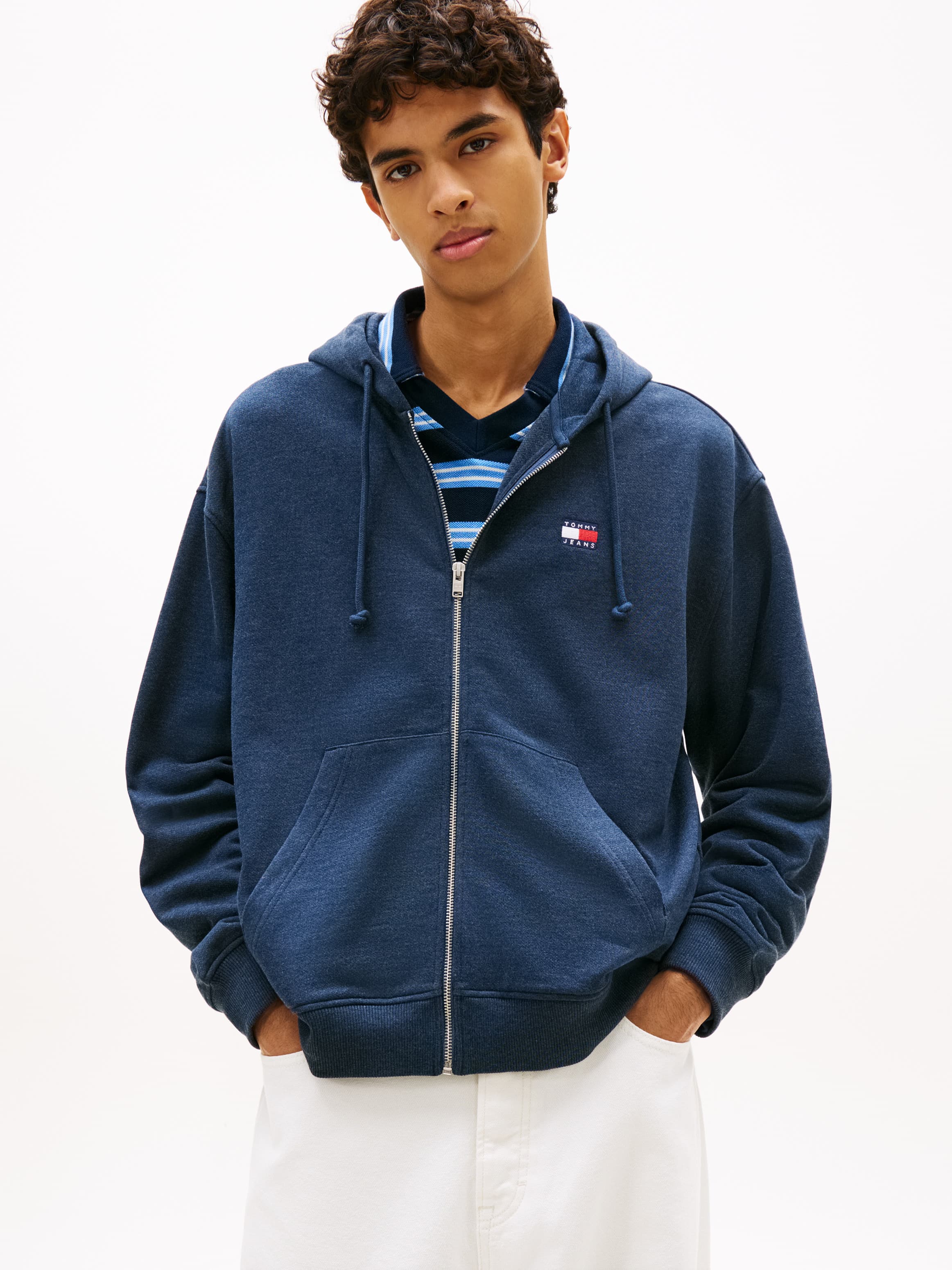 90s Tommy Badge Zip-Thru Hoody