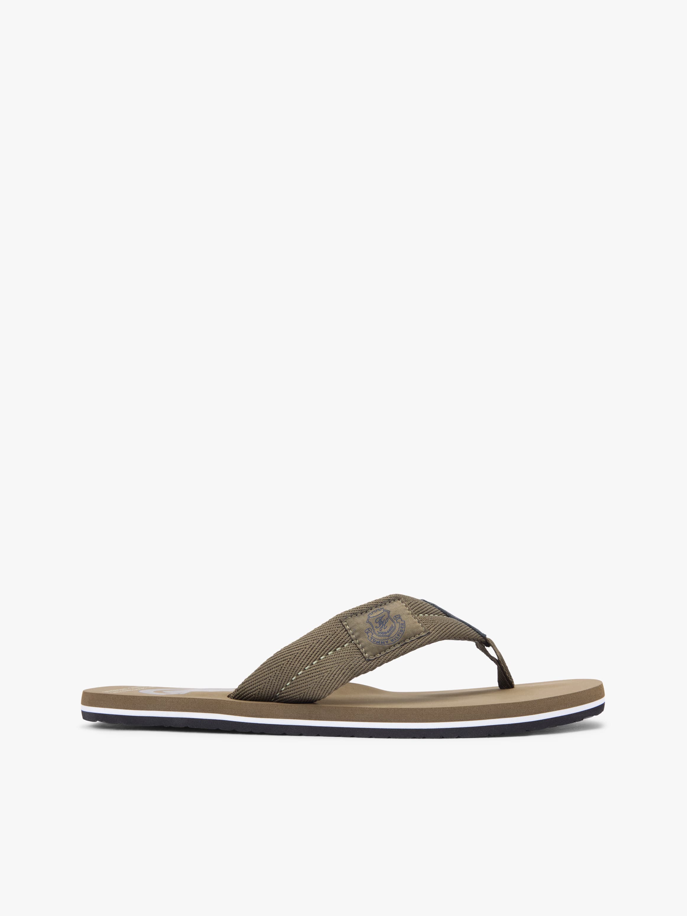 Crest Patch Webbing Strap Flip-Flops