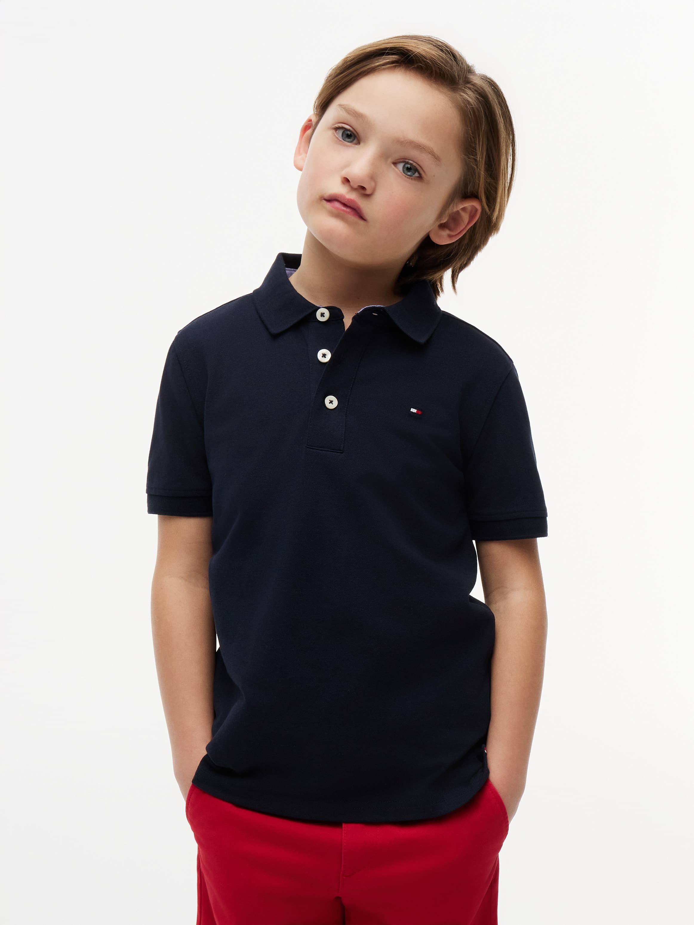 Flag Embroidery Polo T-Shirt