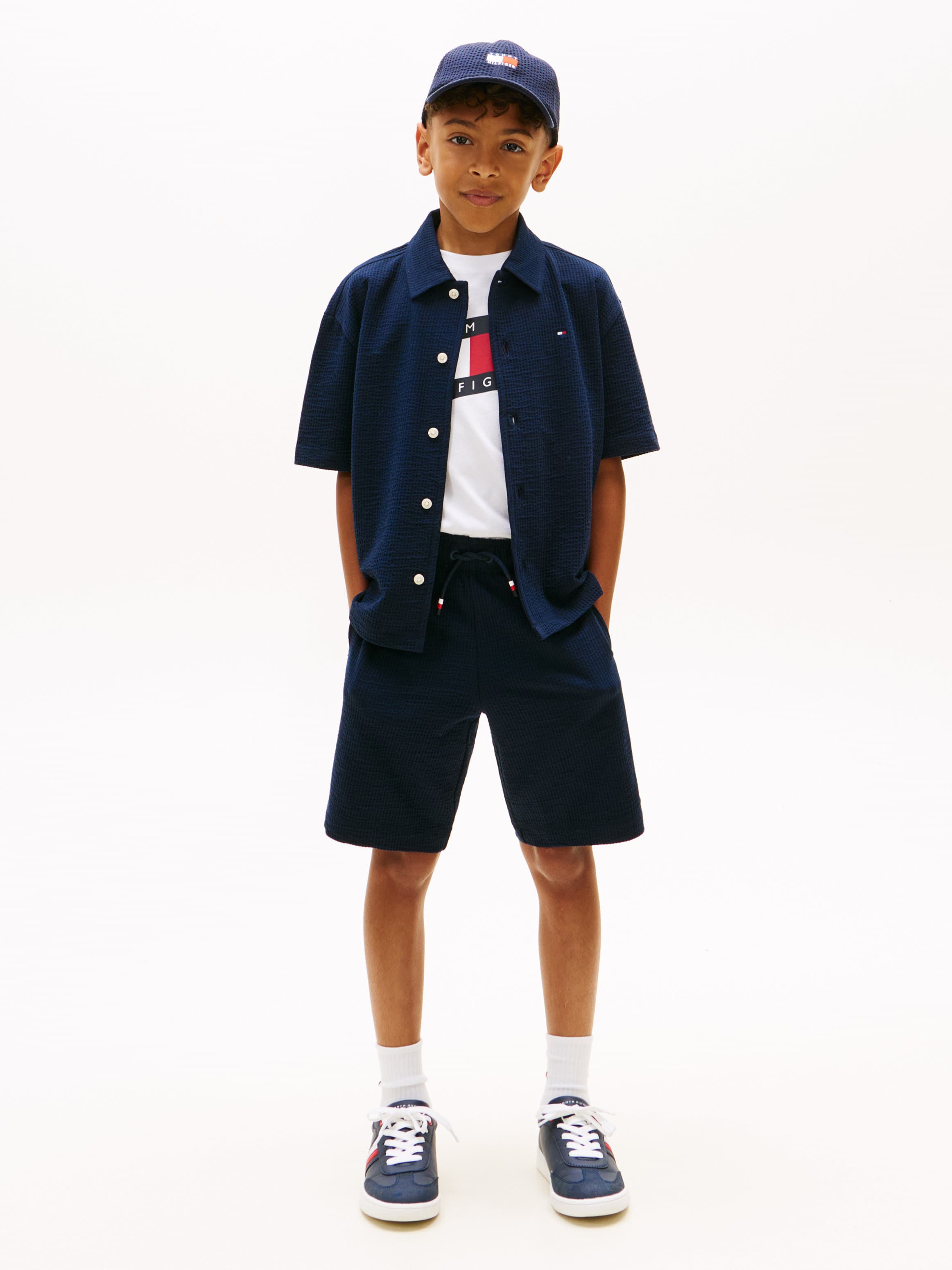 Jersey Seersucker Sweat Shorts