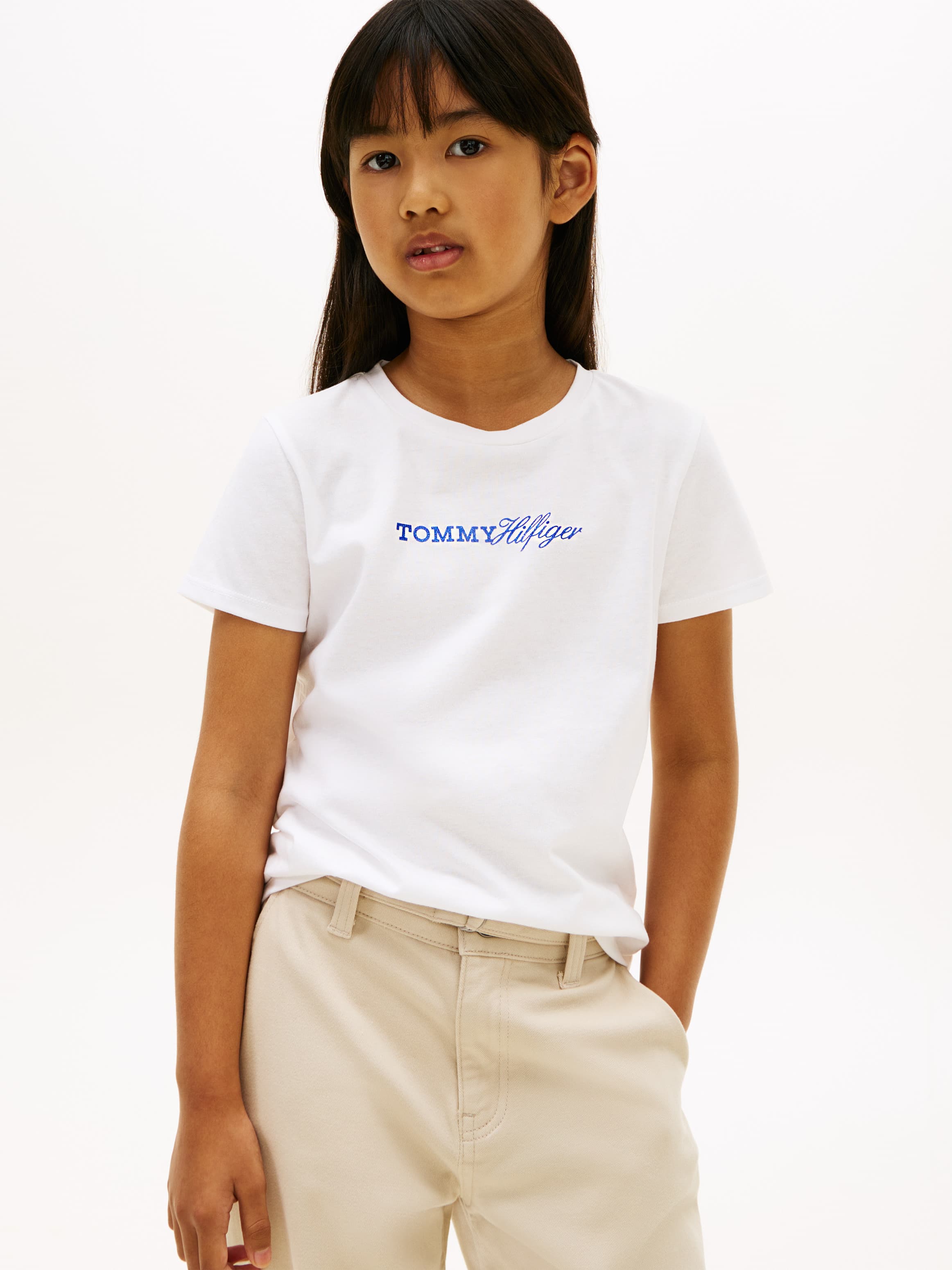 Logo Embroidery Slim Vintage Jersey T-Shirt